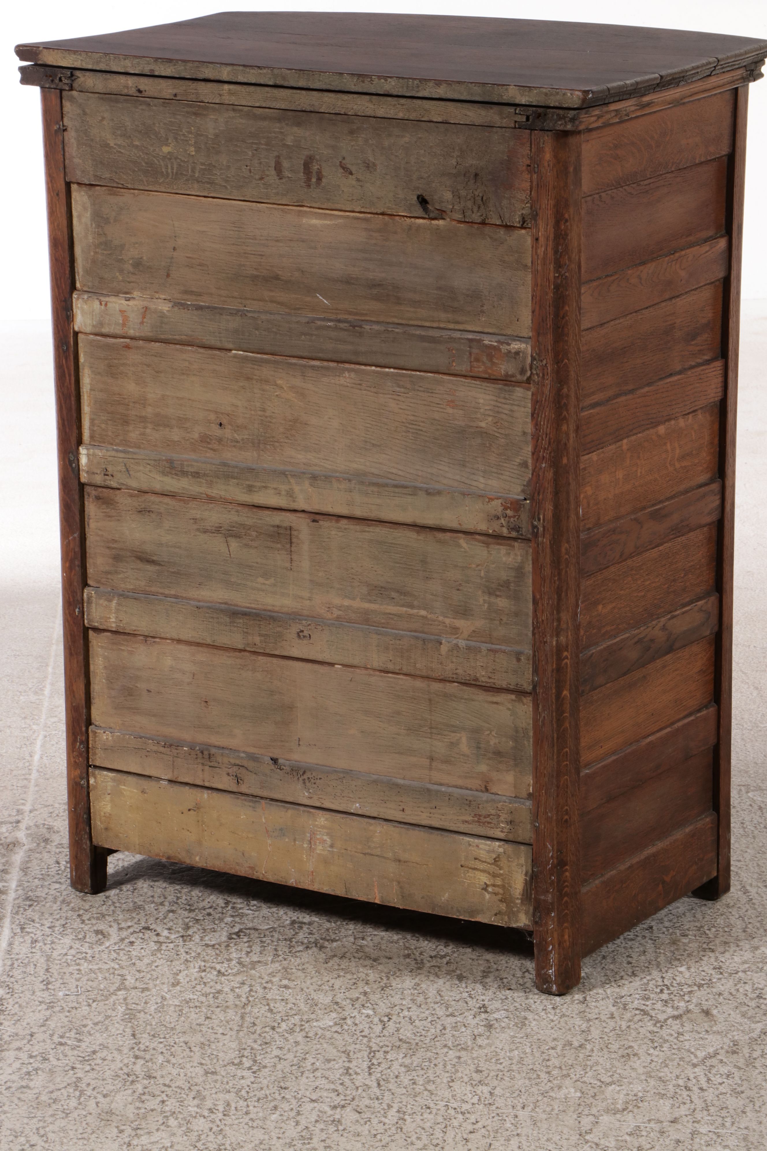 Antique Oak Five-Drawer Chest