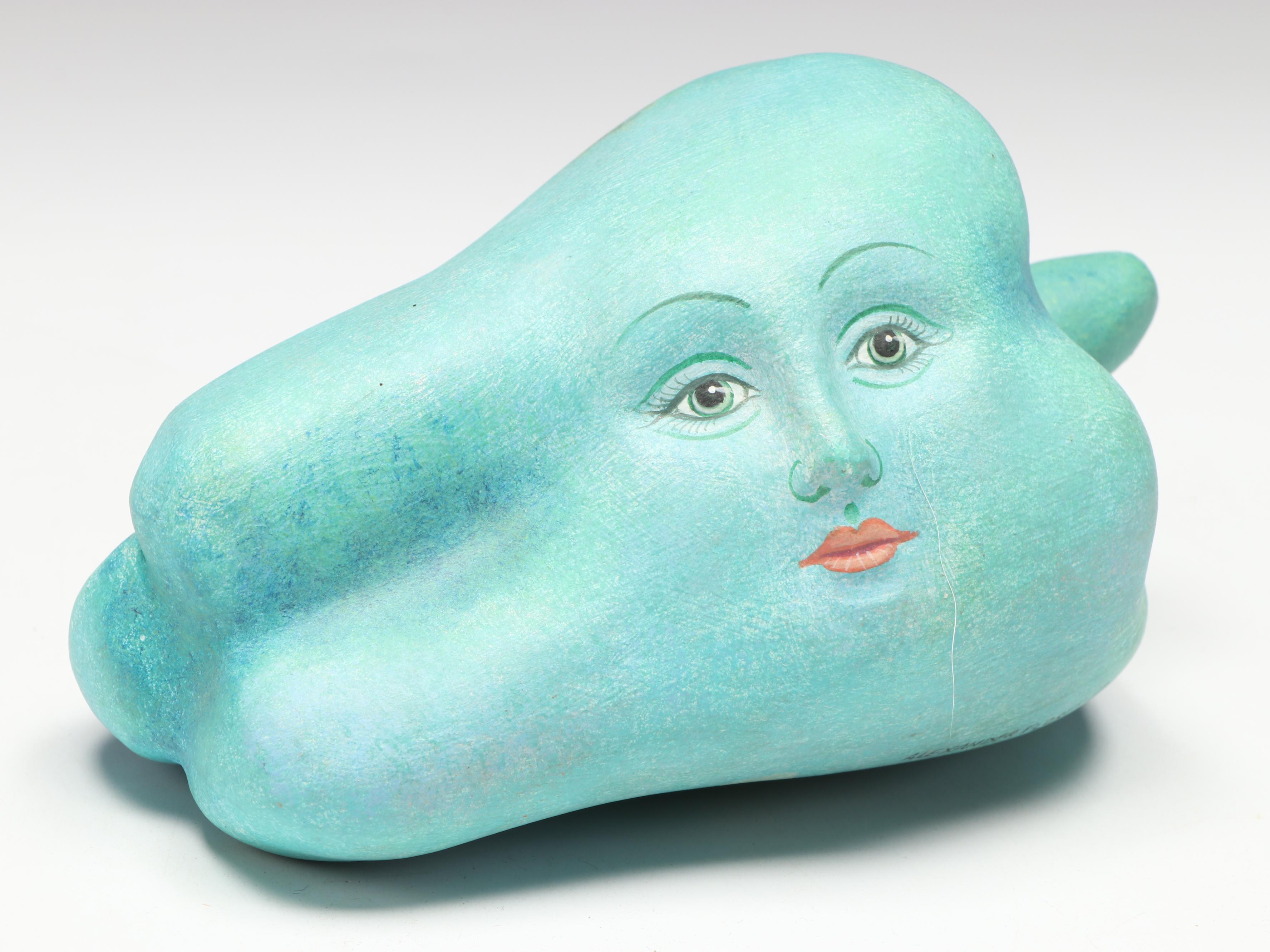 Alexander Flores Mexican Ceramic Fruit Face Sculpture