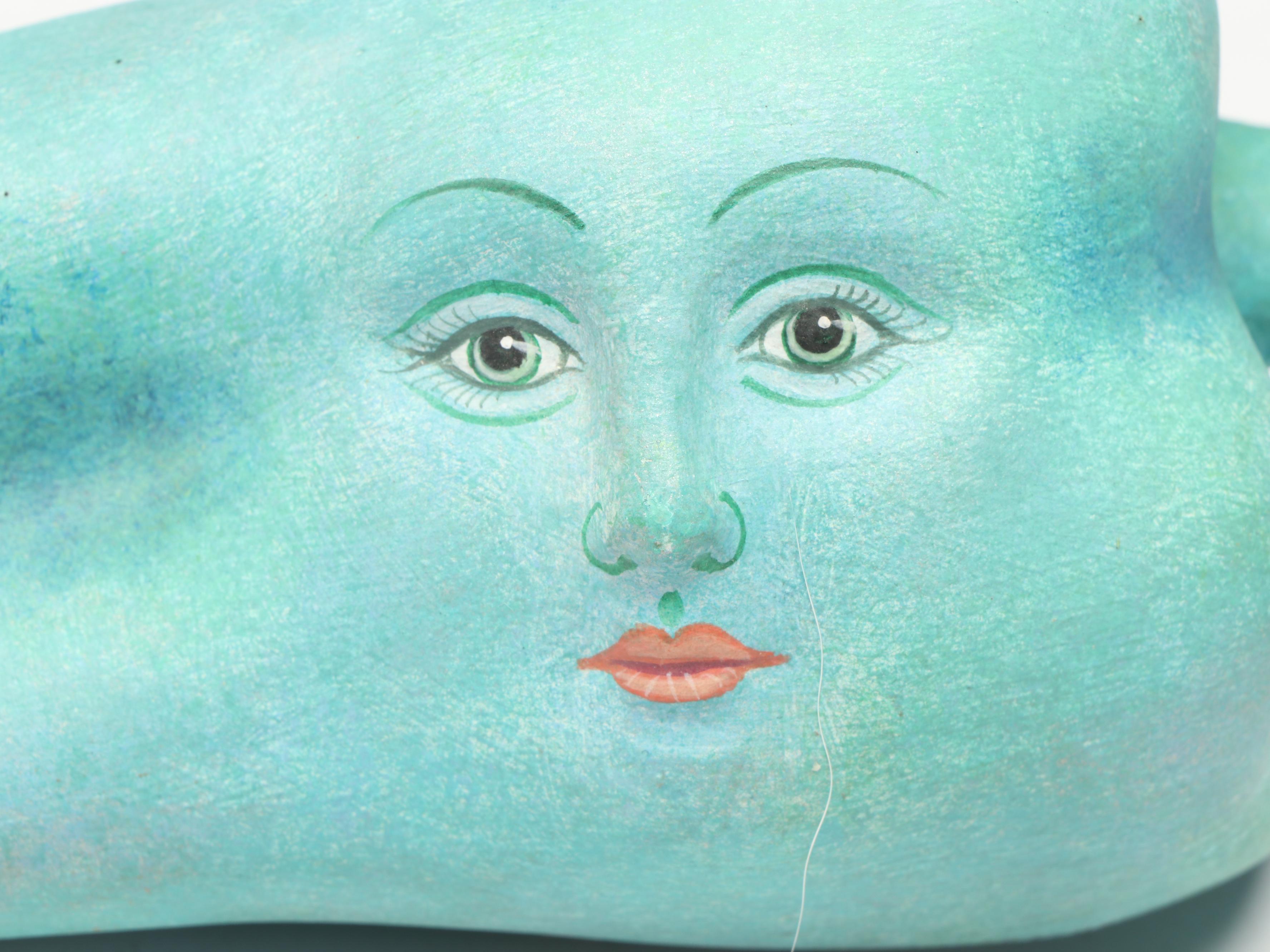 Alexander Flores Mexican Ceramic Fruit Face Sculpture