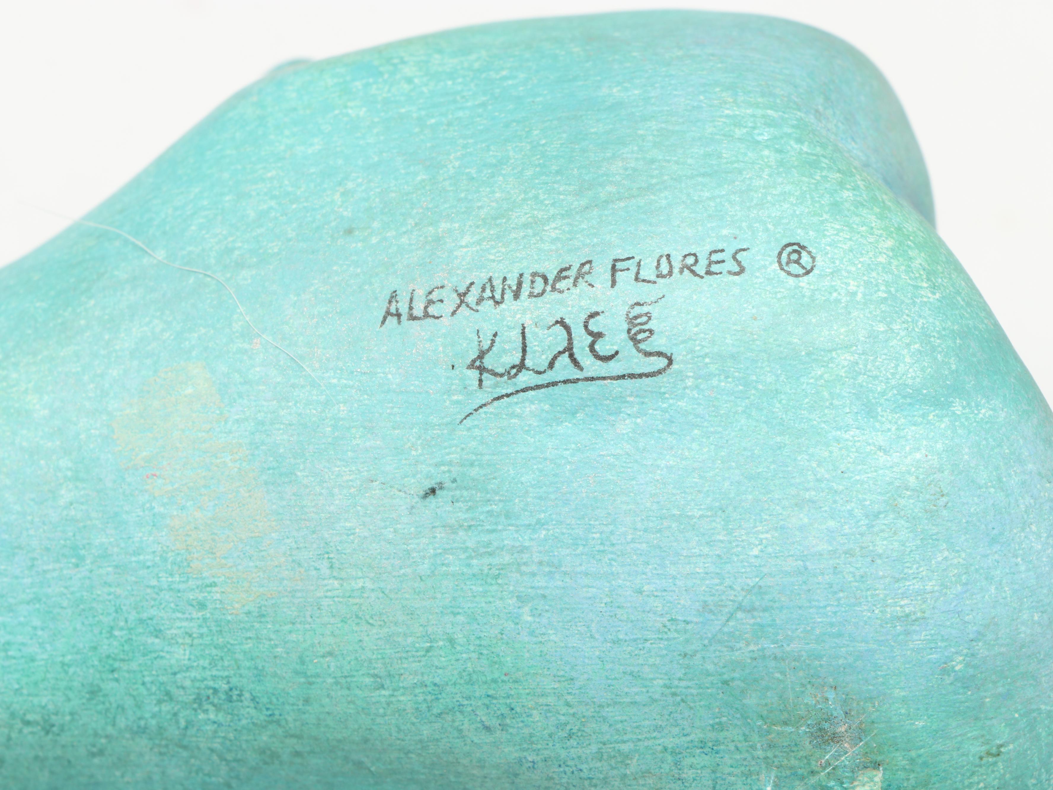 Alexander Flores Mexican Ceramic Fruit Face Sculpture