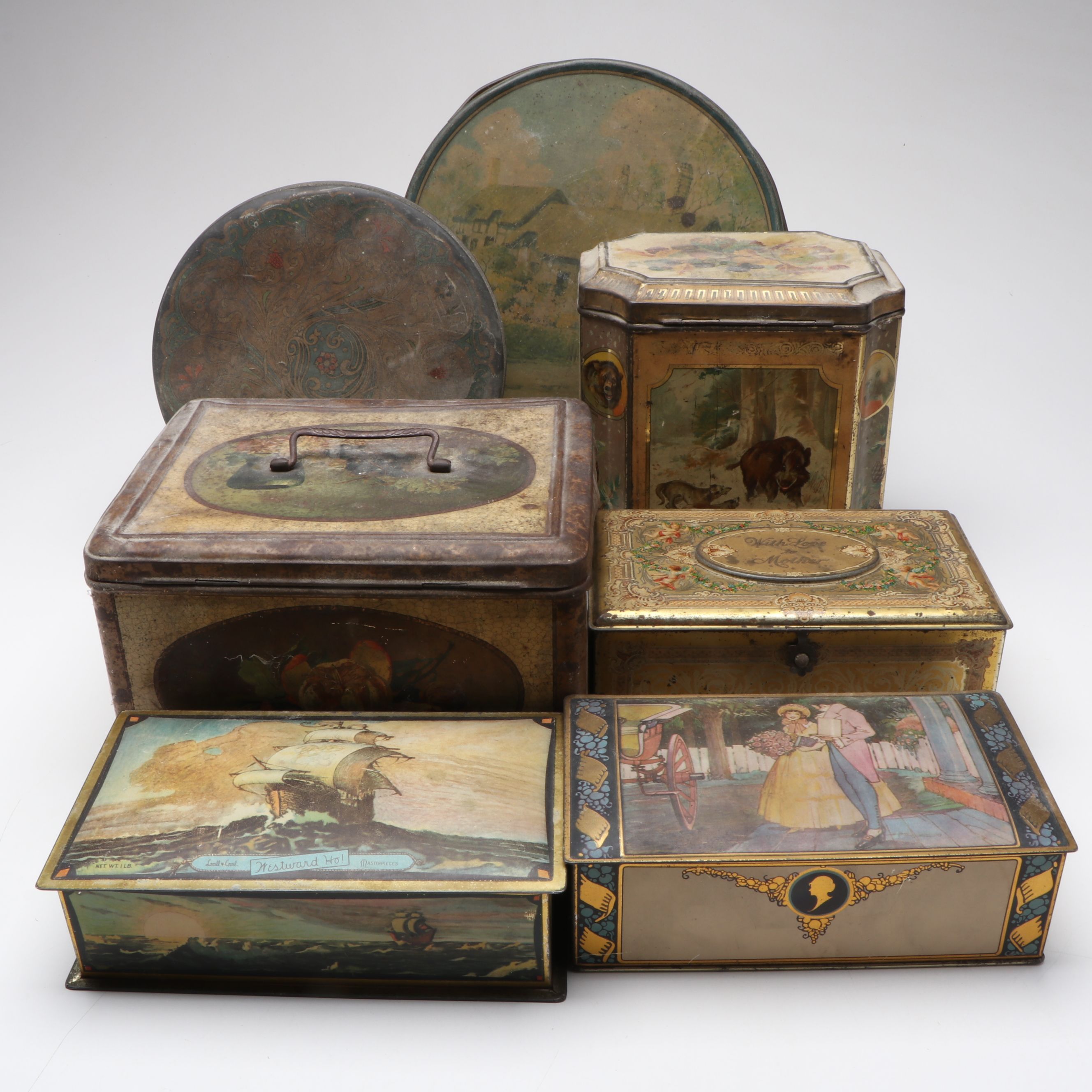 Artstyle Chocolate, Loose-Wiles Biscuit and More Tins, Early 20th Century