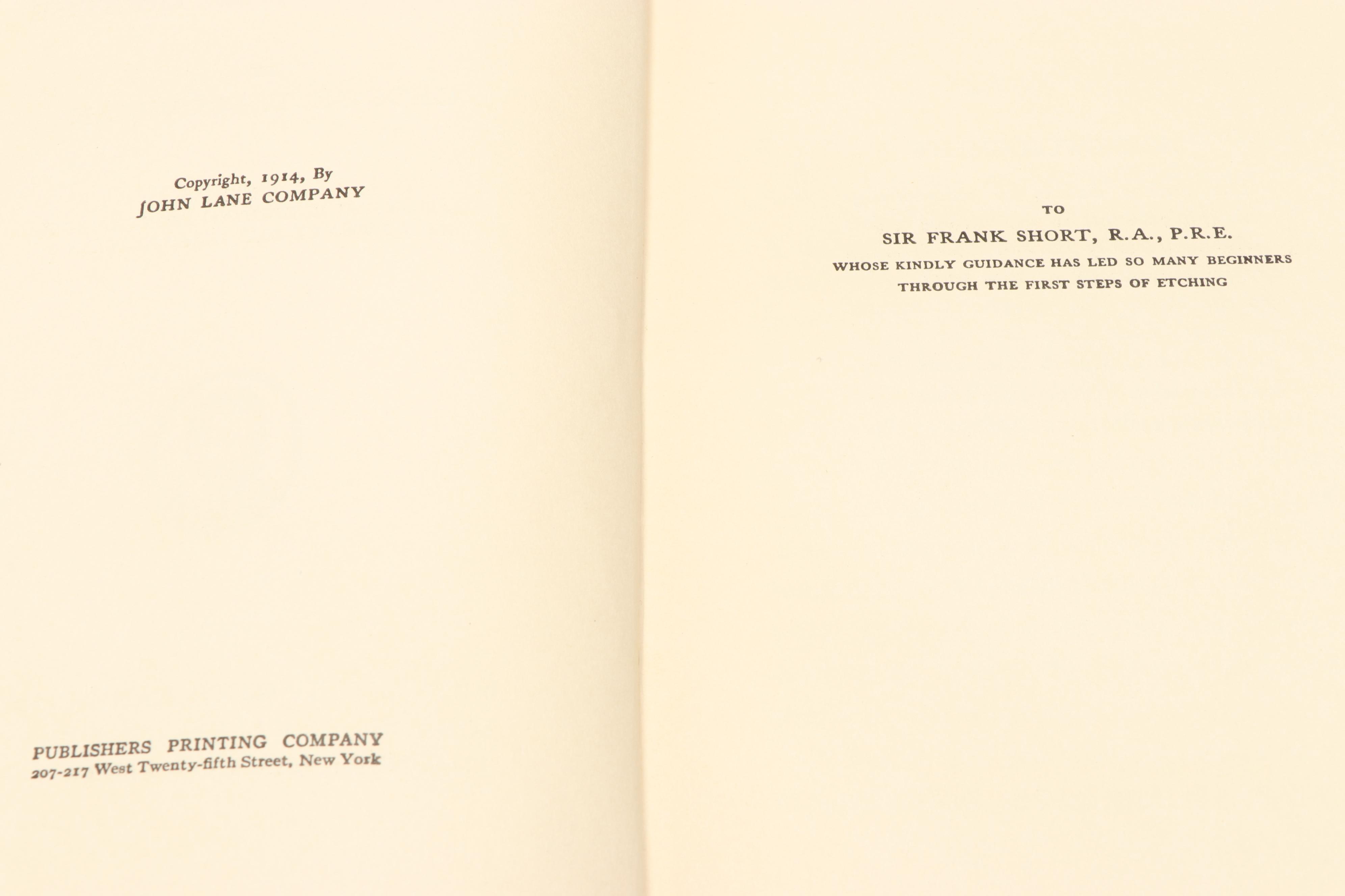 First Edition "Etching and Other Graphic Arts" by George T. Plowman and More