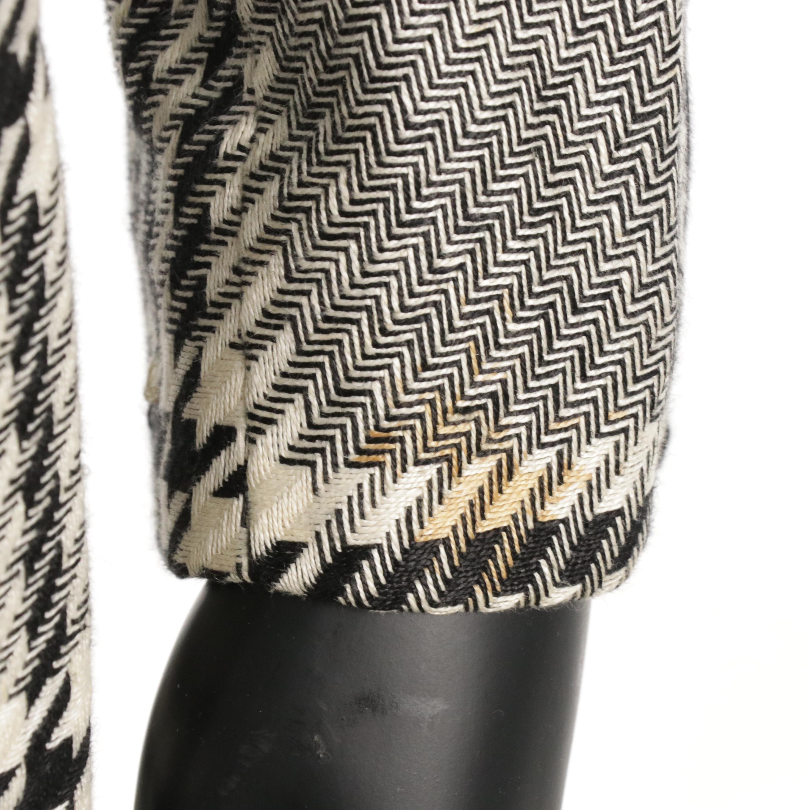Gianni Versace Houndstooth Collarless Coat