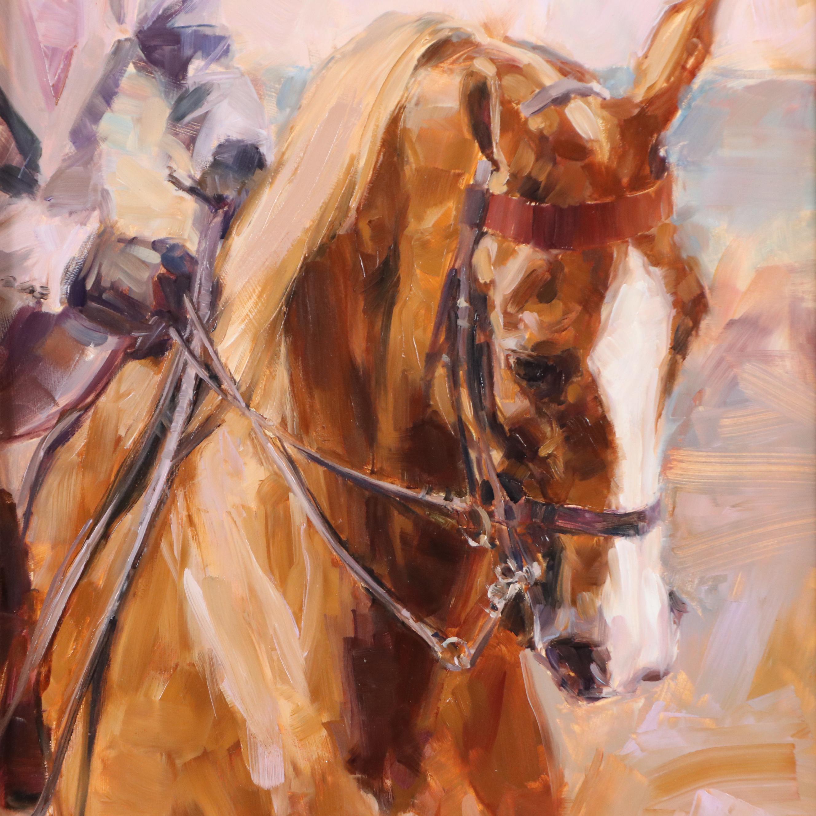 Lindsey Bittner Graham Horse Portrait Oil Painting "Blaze of Glory," 2013