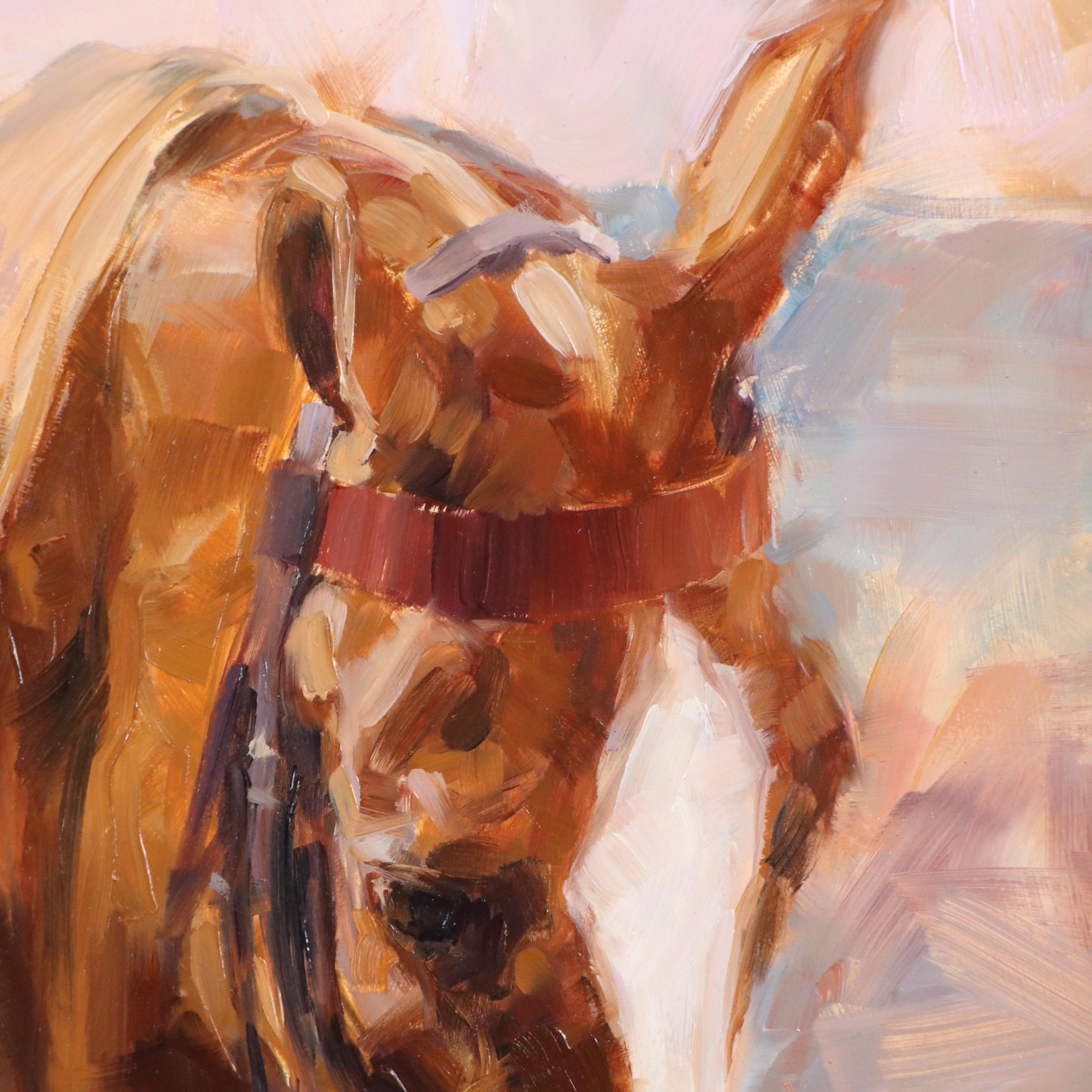 Lindsey Bittner Graham Horse Portrait Oil Painting "Blaze of Glory," 2013