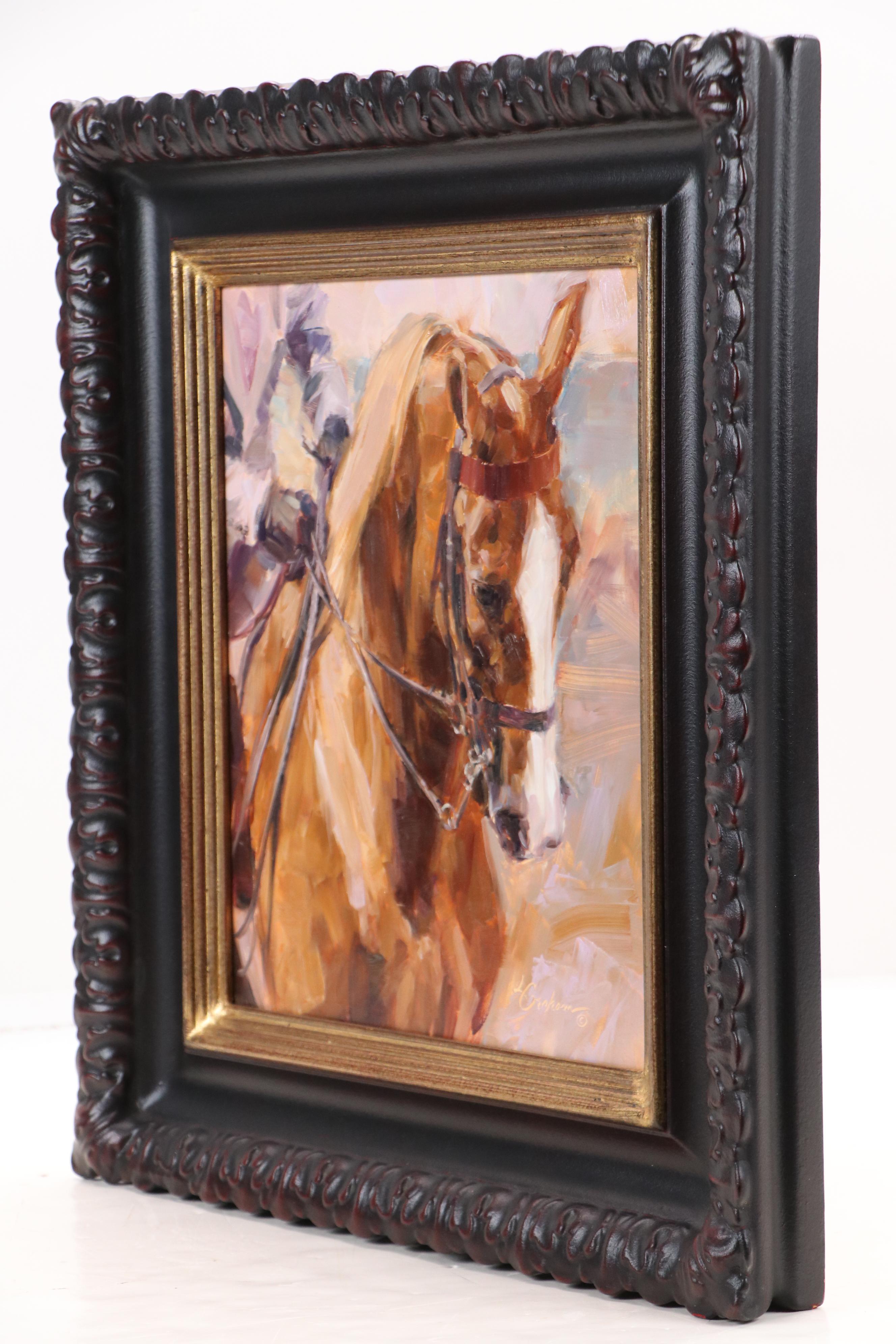 Lindsey Bittner Graham Horse Portrait Oil Painting "Blaze of Glory," 2013