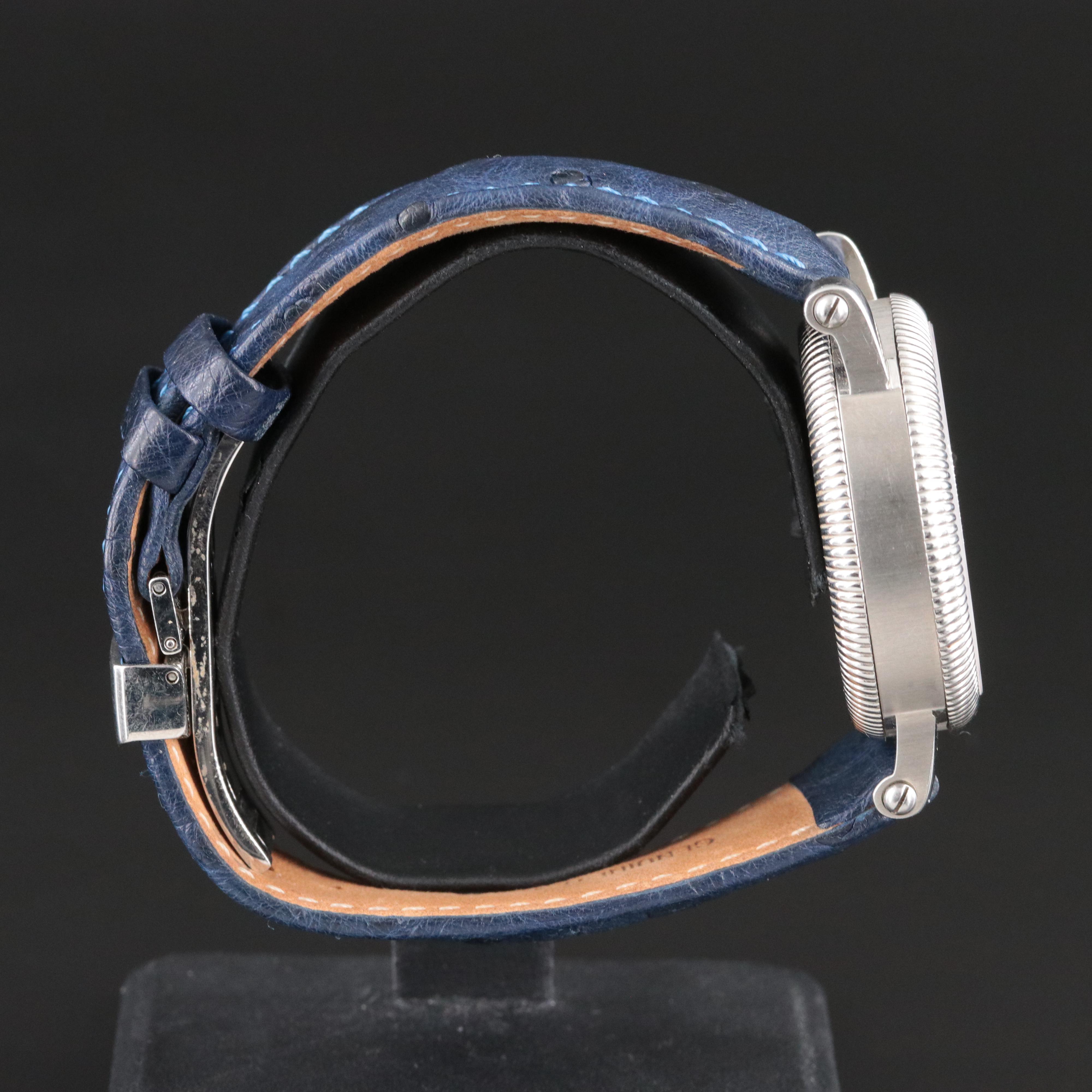 Croton Triple Calendar Moon Phase Dial Stainless Steel Watch