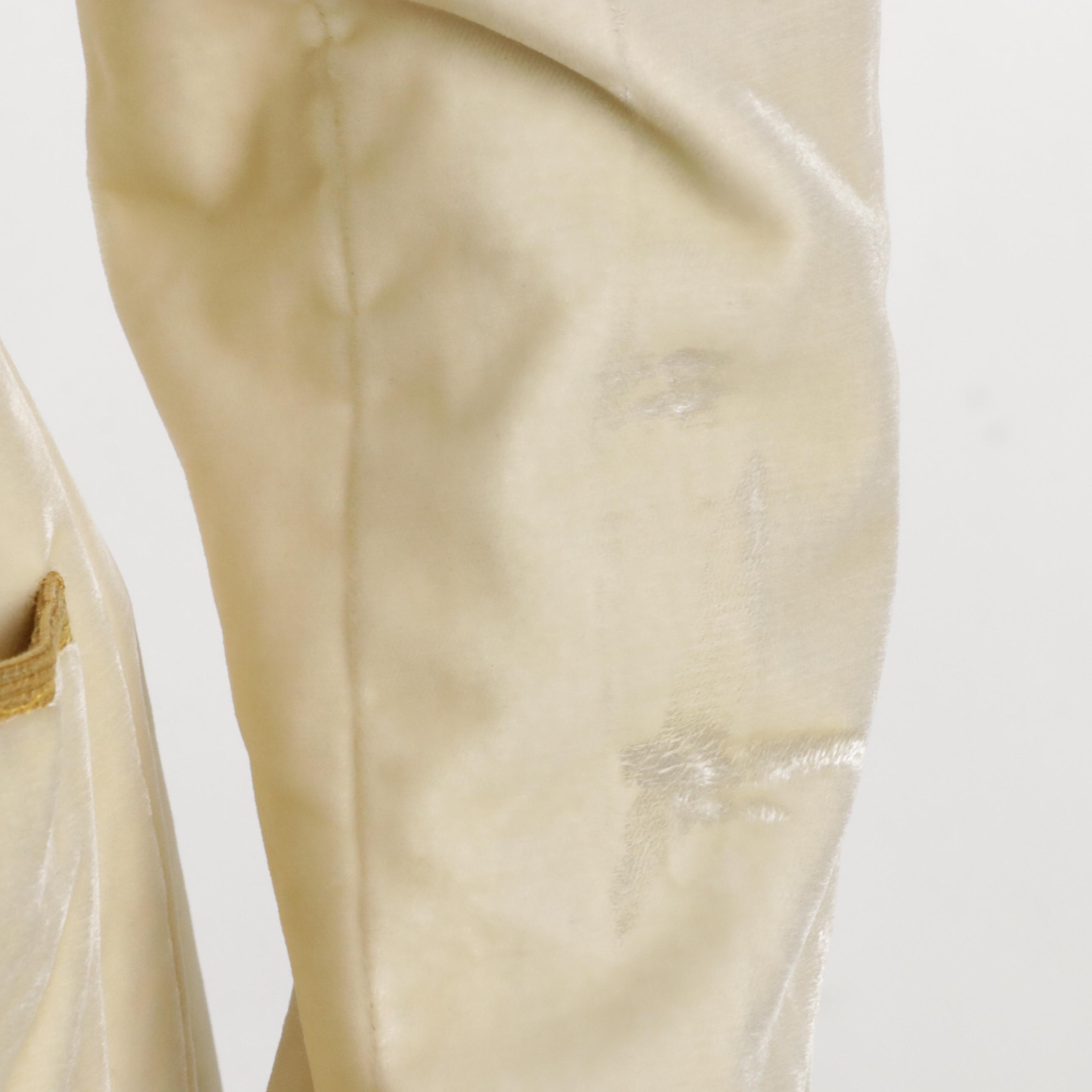 Vintage Chanel Boutique 93A Mini Dress in Ivory Velvet, Fall 1993 Collection