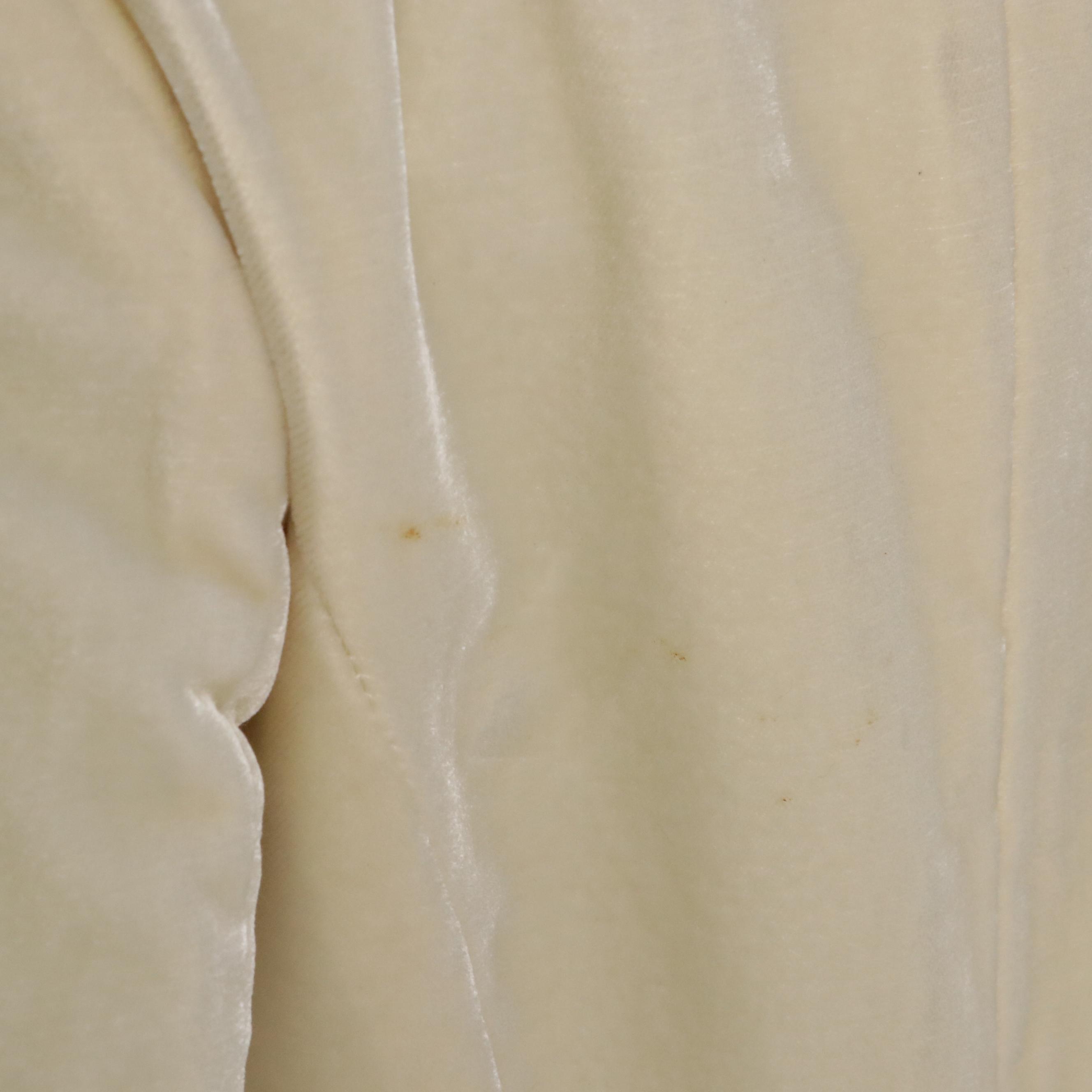 Vintage Chanel Boutique 93A Mini Dress in Ivory Velvet, Fall 1993 Collection