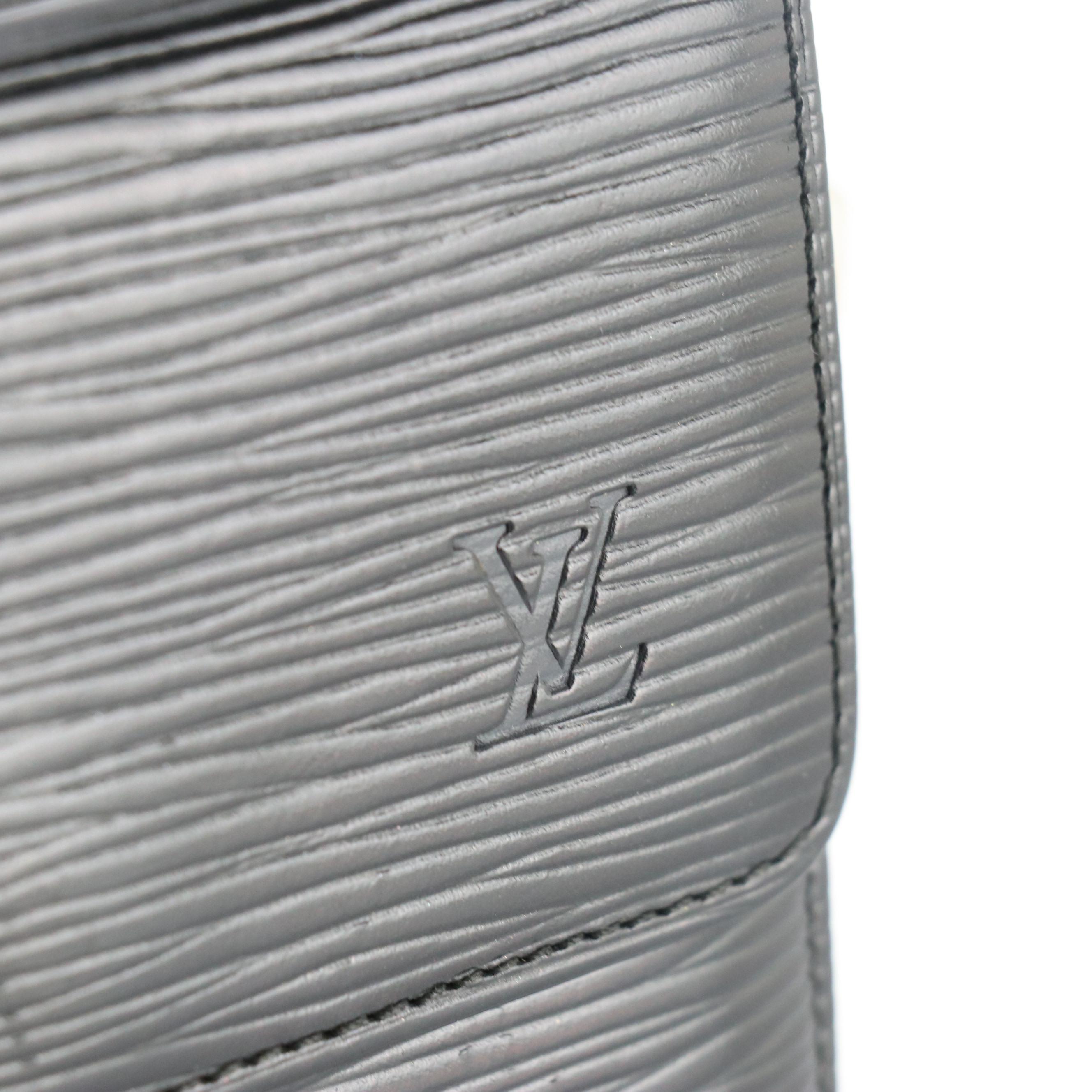 Louis Vuitton Elise Compact Wallet in Black Epi Leather