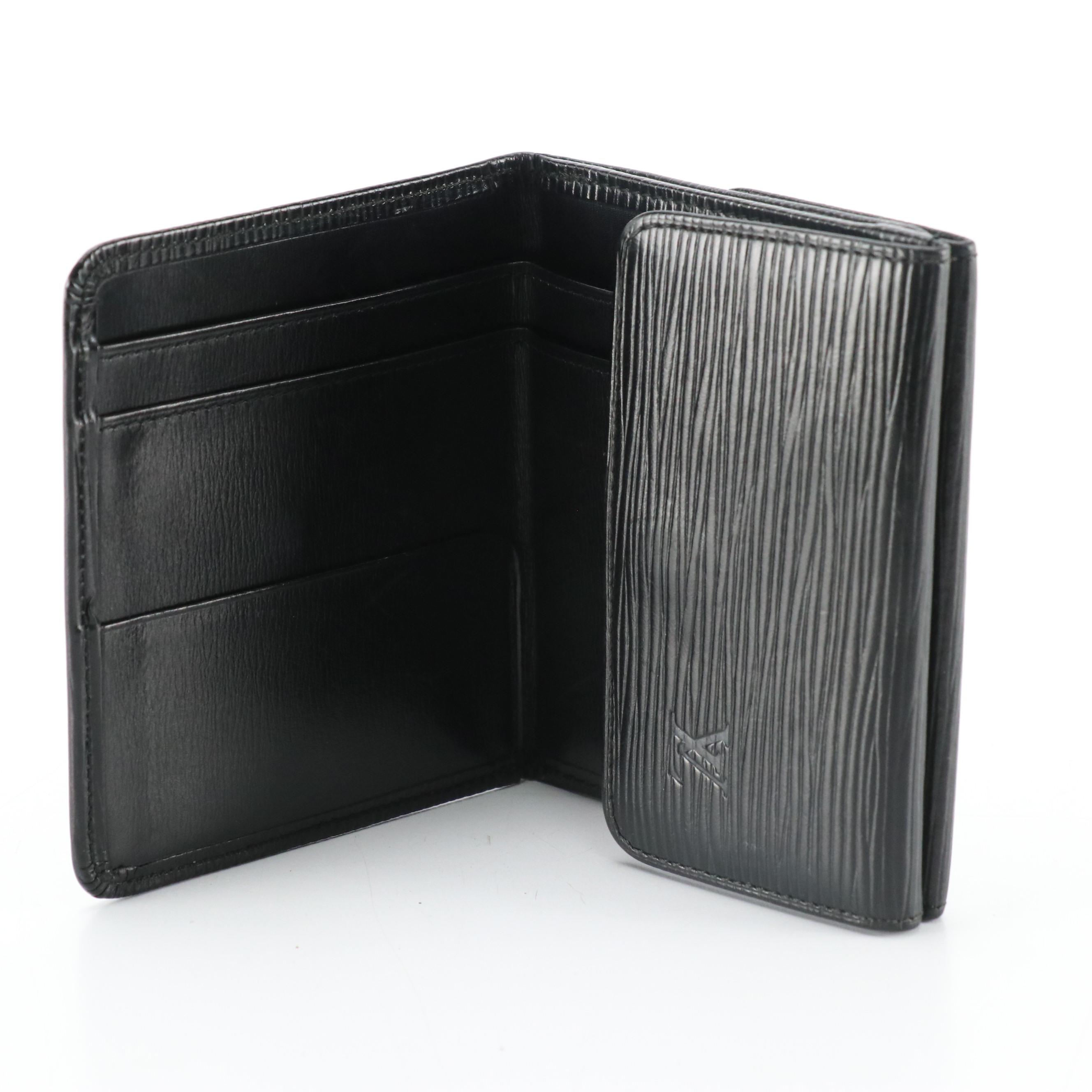 Louis Vuitton Elise Compact Wallet in Black Epi Leather