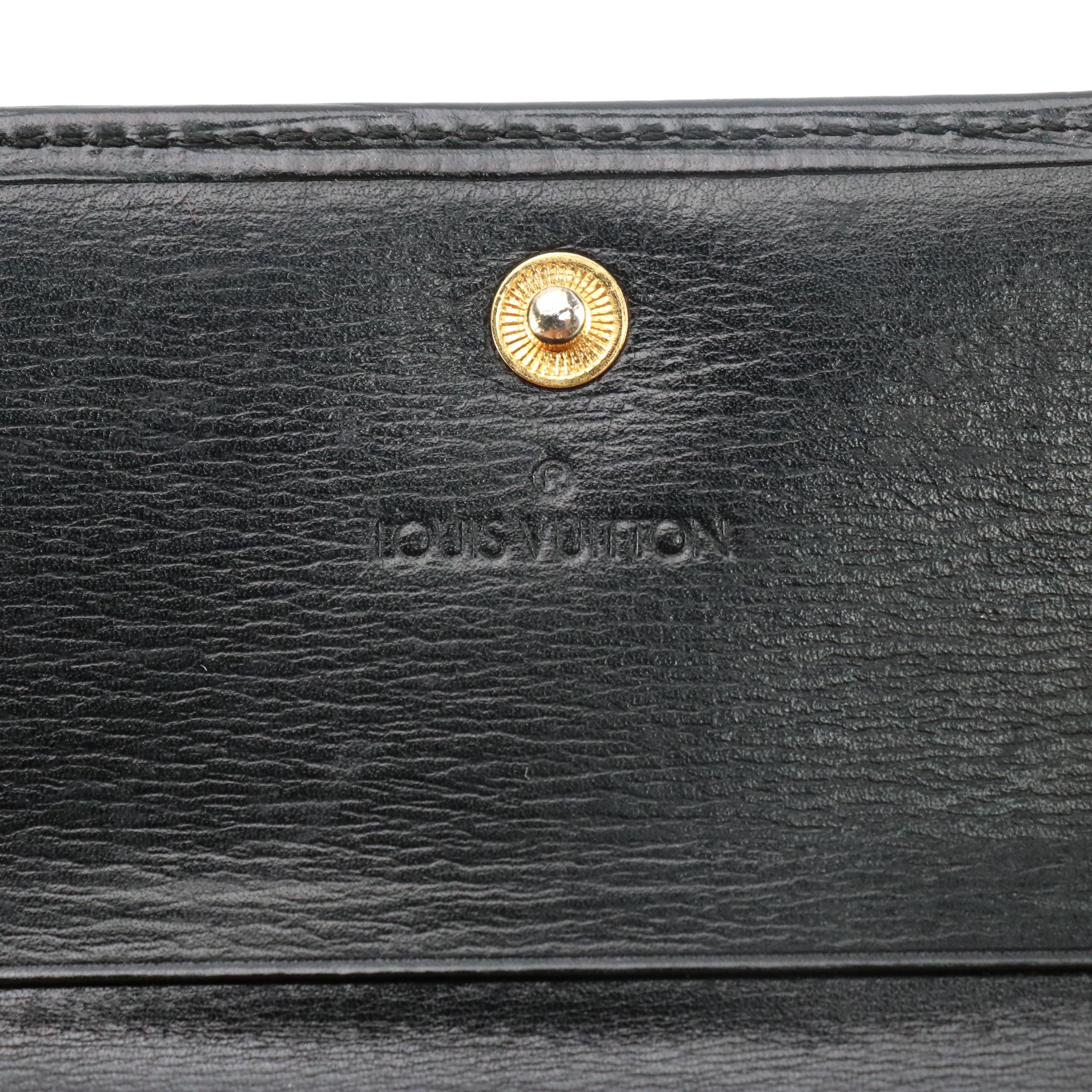 Louis Vuitton Elise Compact Wallet in Black Epi Leather