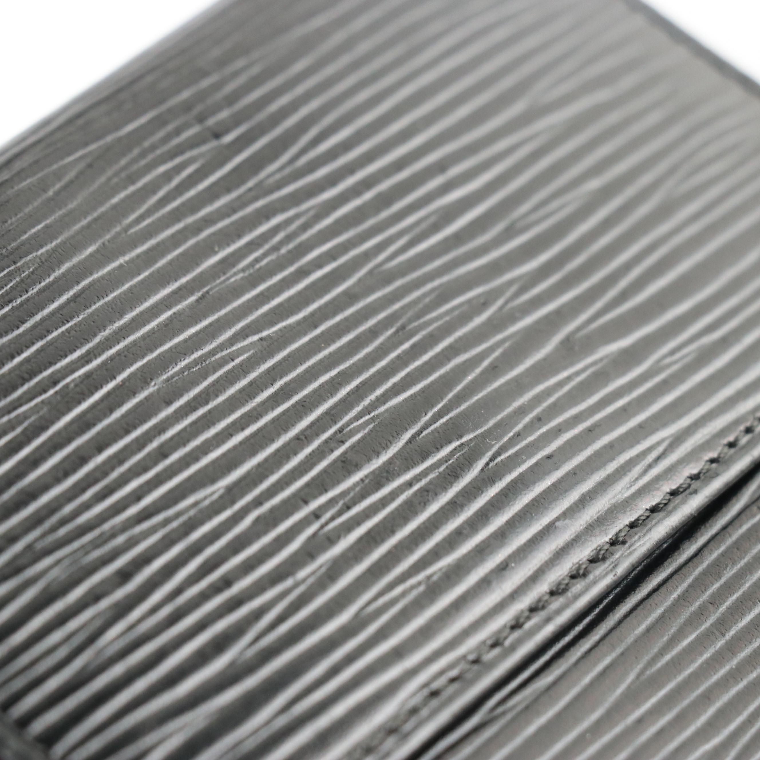 Louis Vuitton Elise Compact Wallet in Black Epi Leather