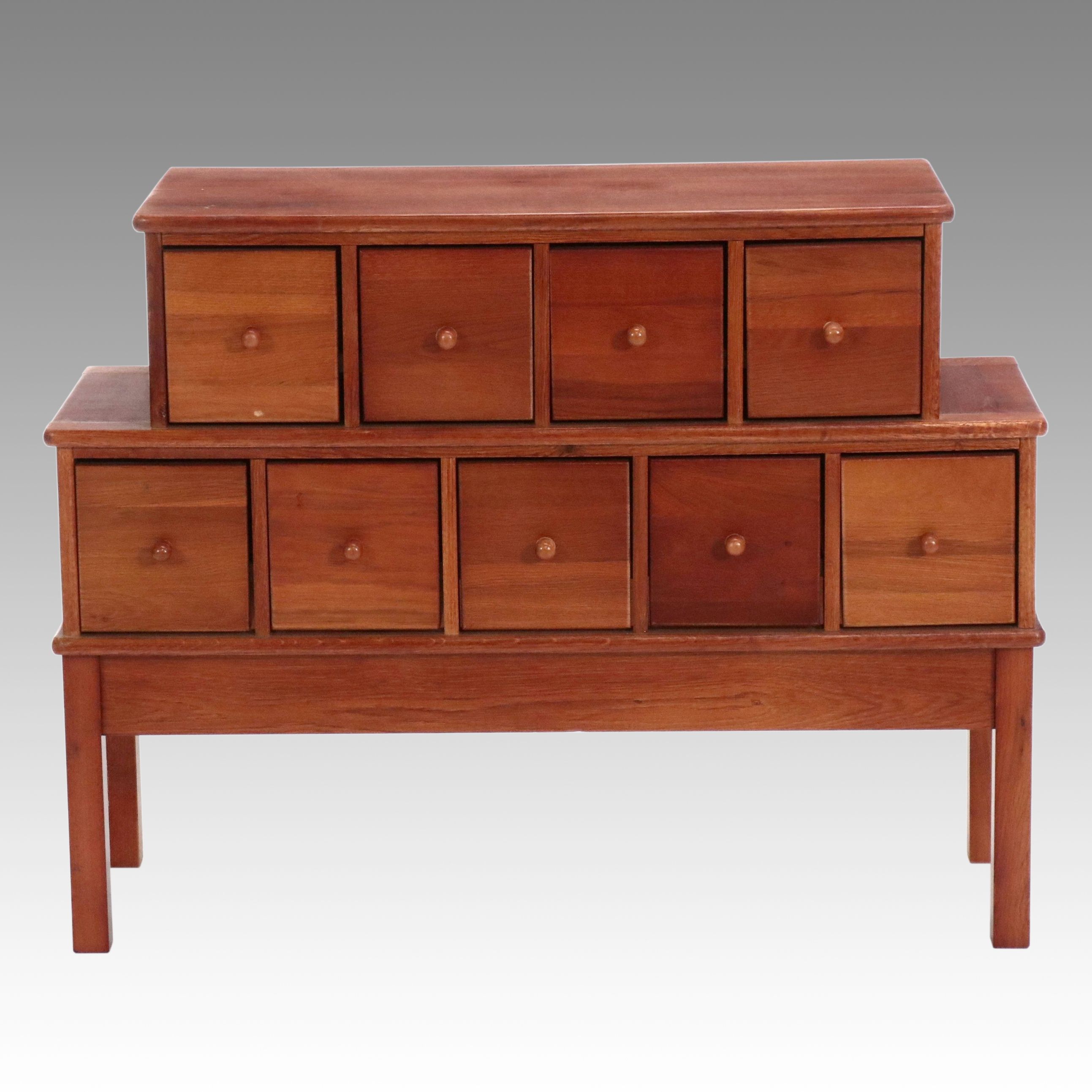 Apothecary Style Cherry Storage Cabinet