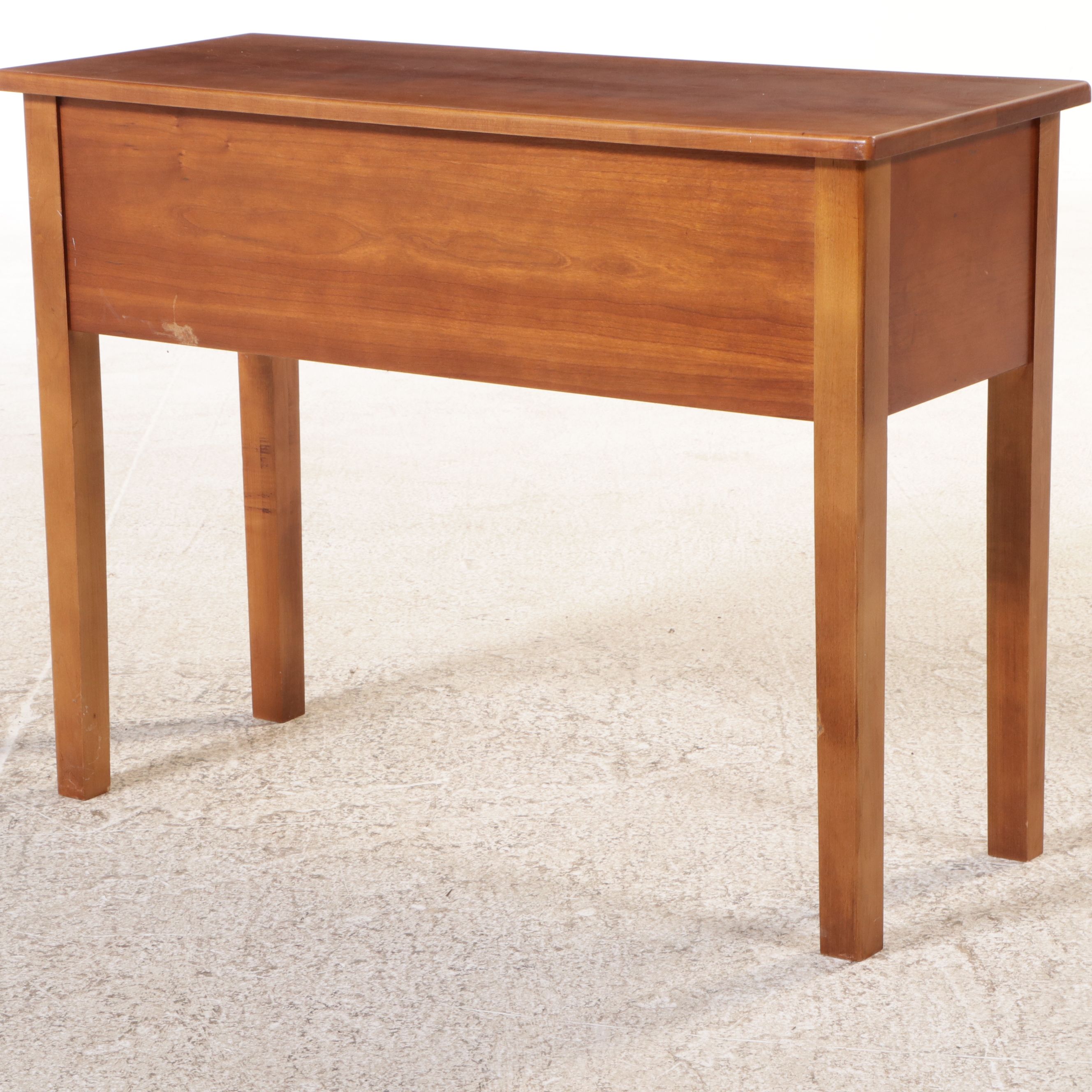 Shaker Style Cherry Two-Drawer Console Table