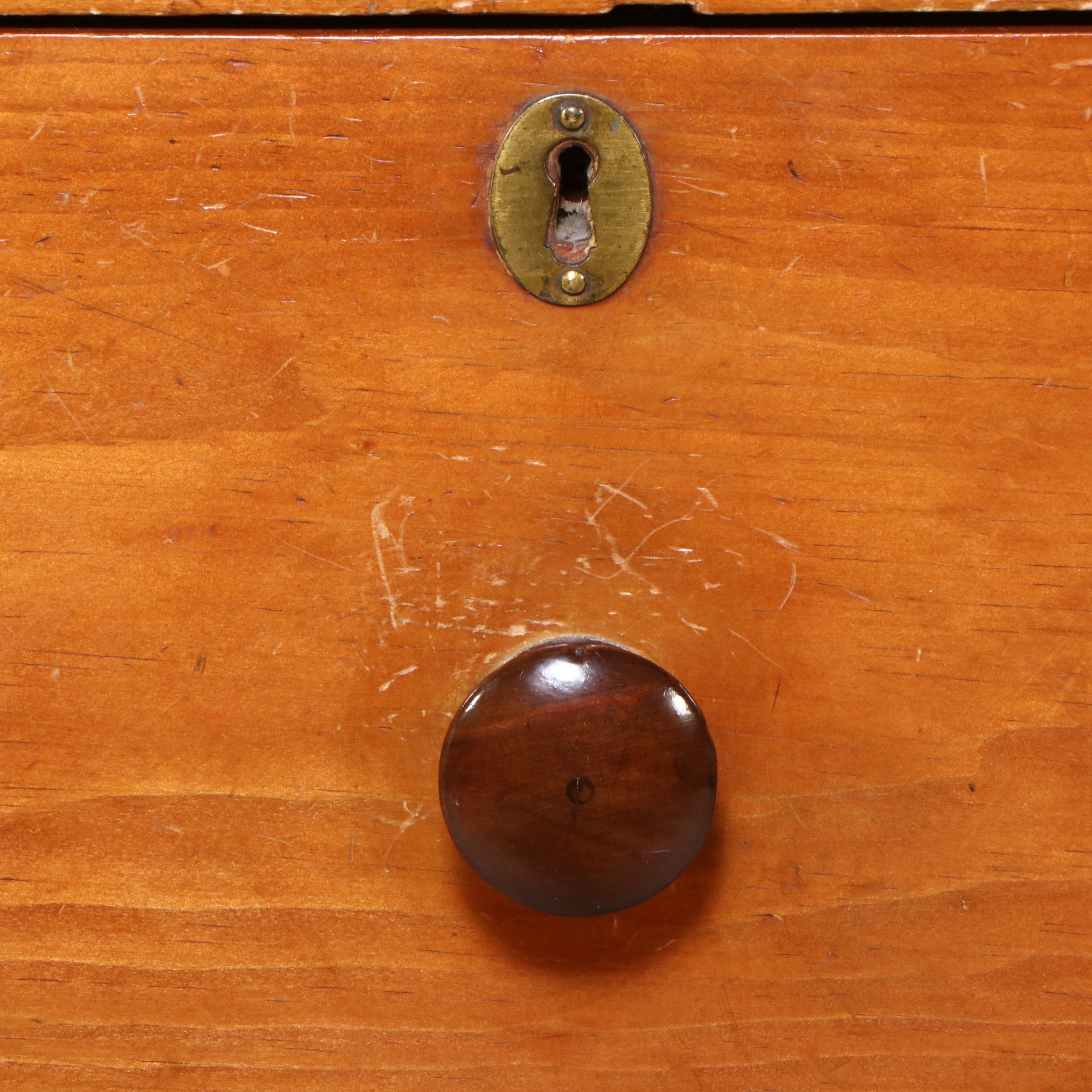 Empire Style Pine and Hardwood Chest of Drawers, Late 19th to Early 20th Century