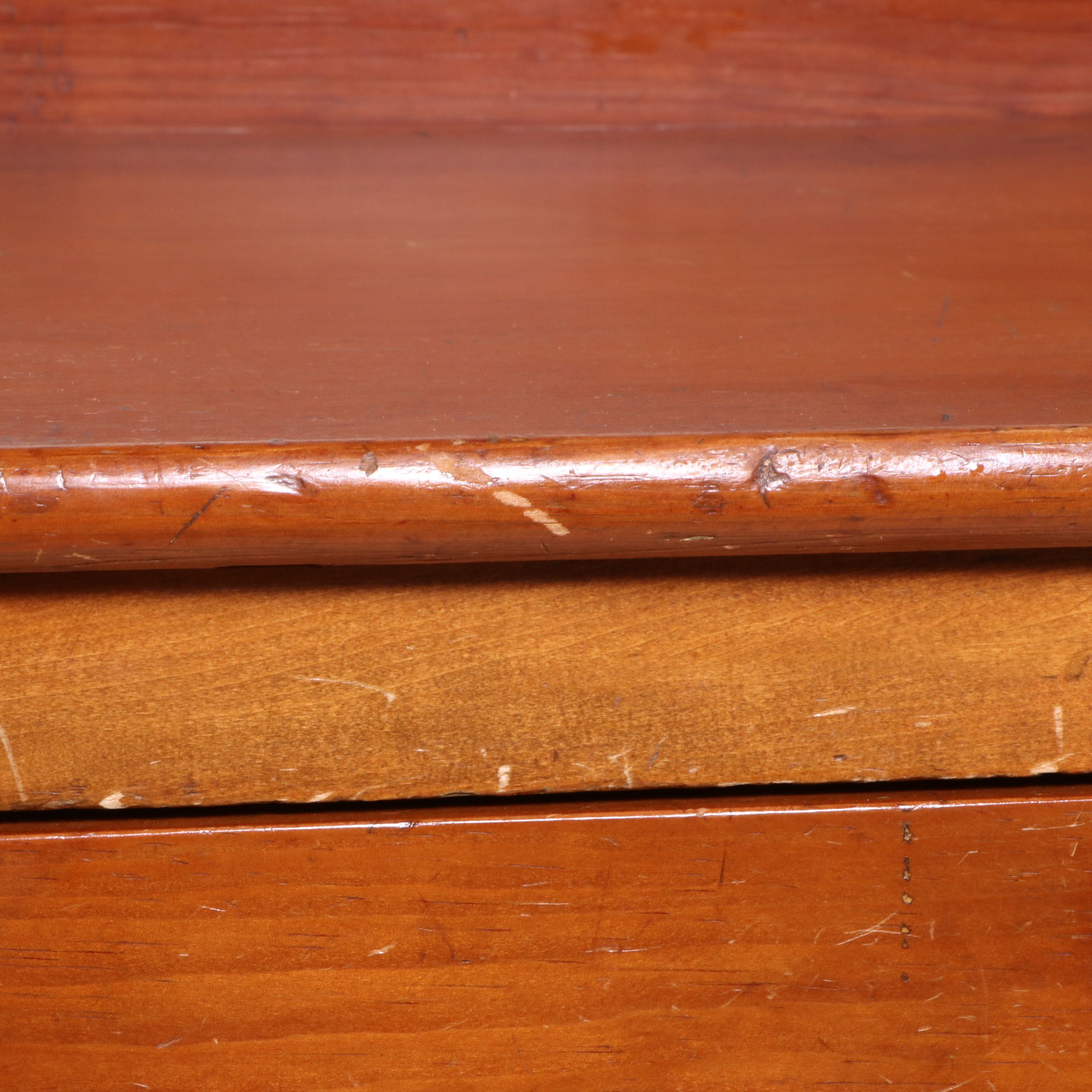 Empire Style Pine and Hardwood Chest of Drawers, Late 19th to Early 20th Century