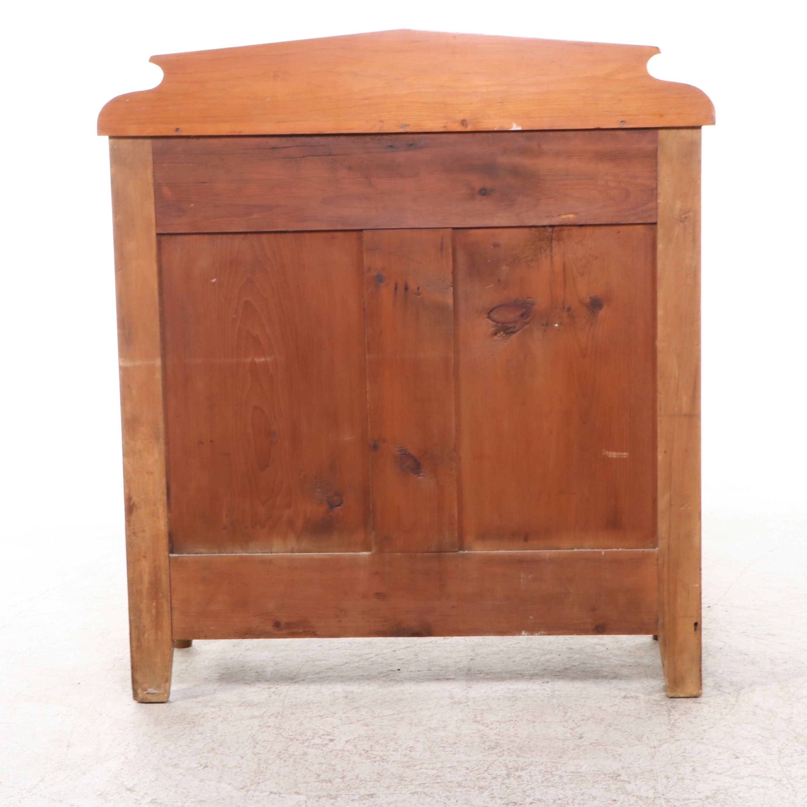 Empire Style Pine and Hardwood Chest of Drawers, Late 19th to Early 20th Century