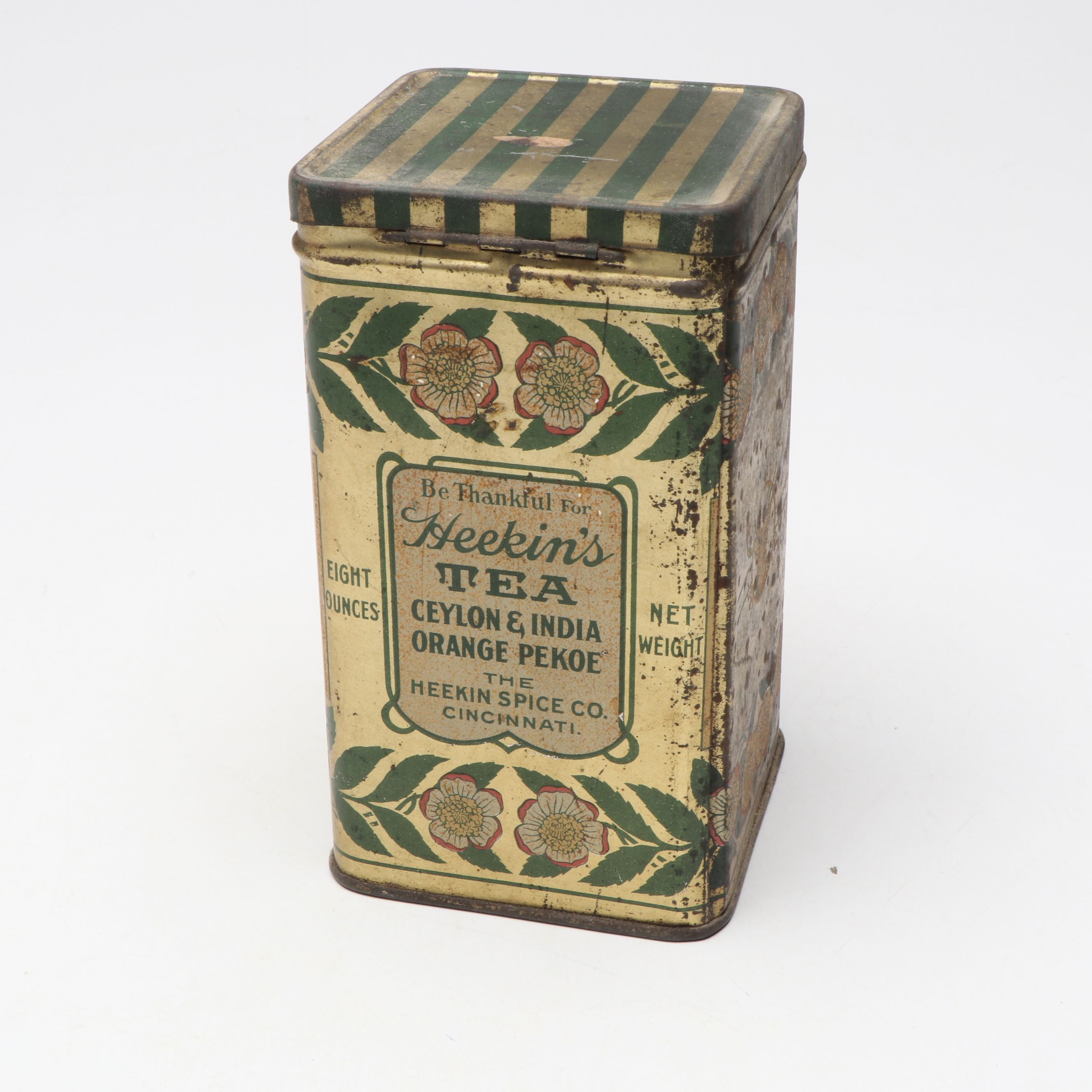 Singapore Brand and Heekin' Tea Advertising Tins, Late 19th/ Early 20th Century