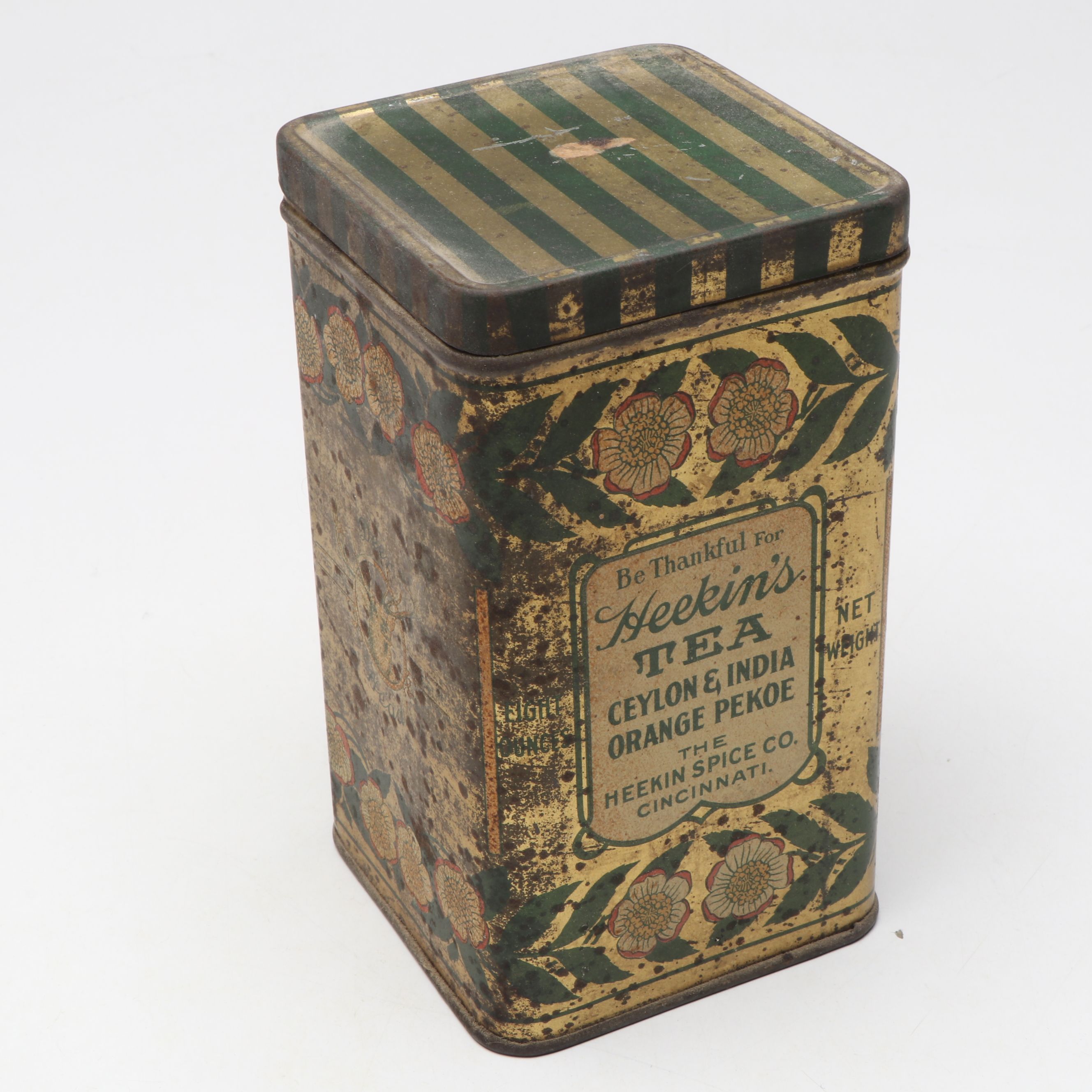 Singapore Brand and Heekin' Tea Advertising Tins, Late 19th/ Early 20th Century