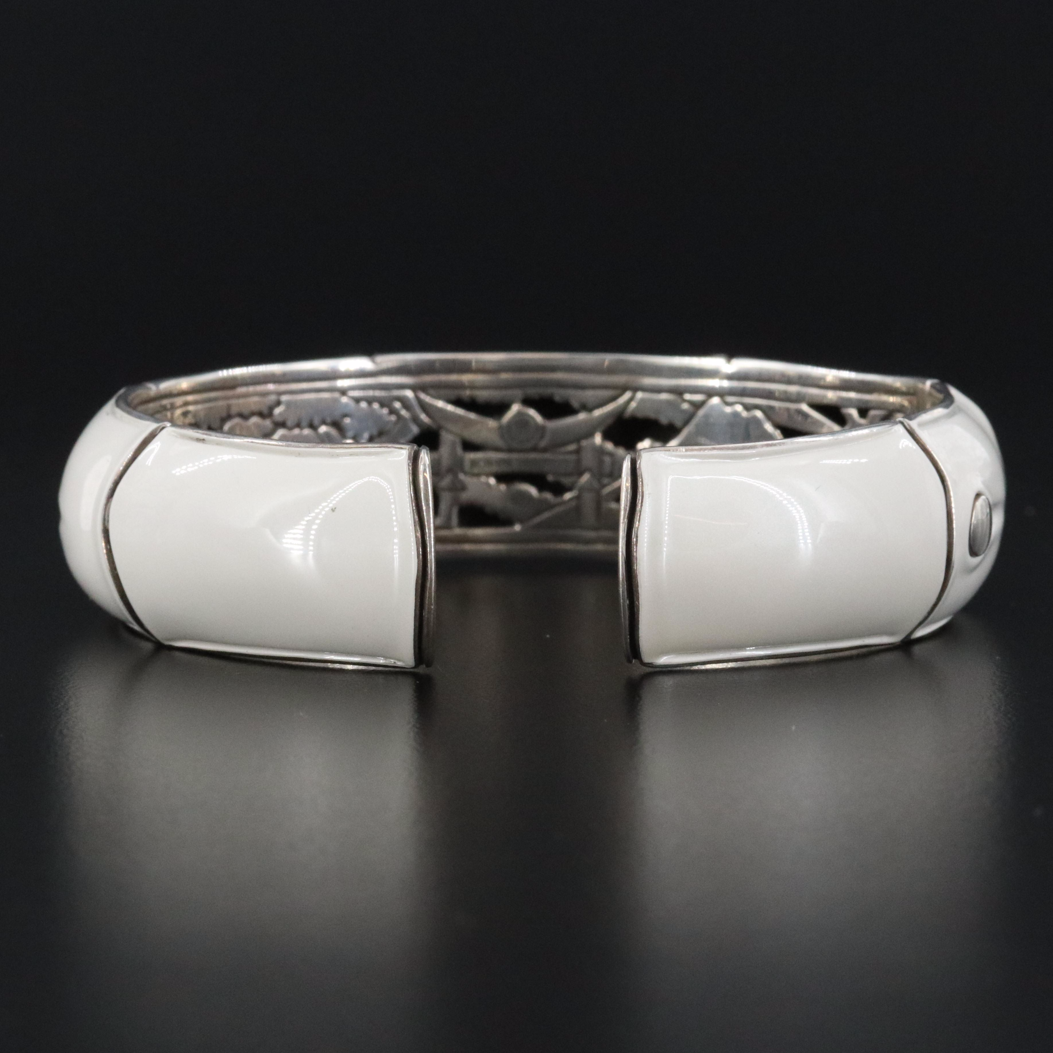 John Hardy Bamboo Sterling Hinged Bracelet