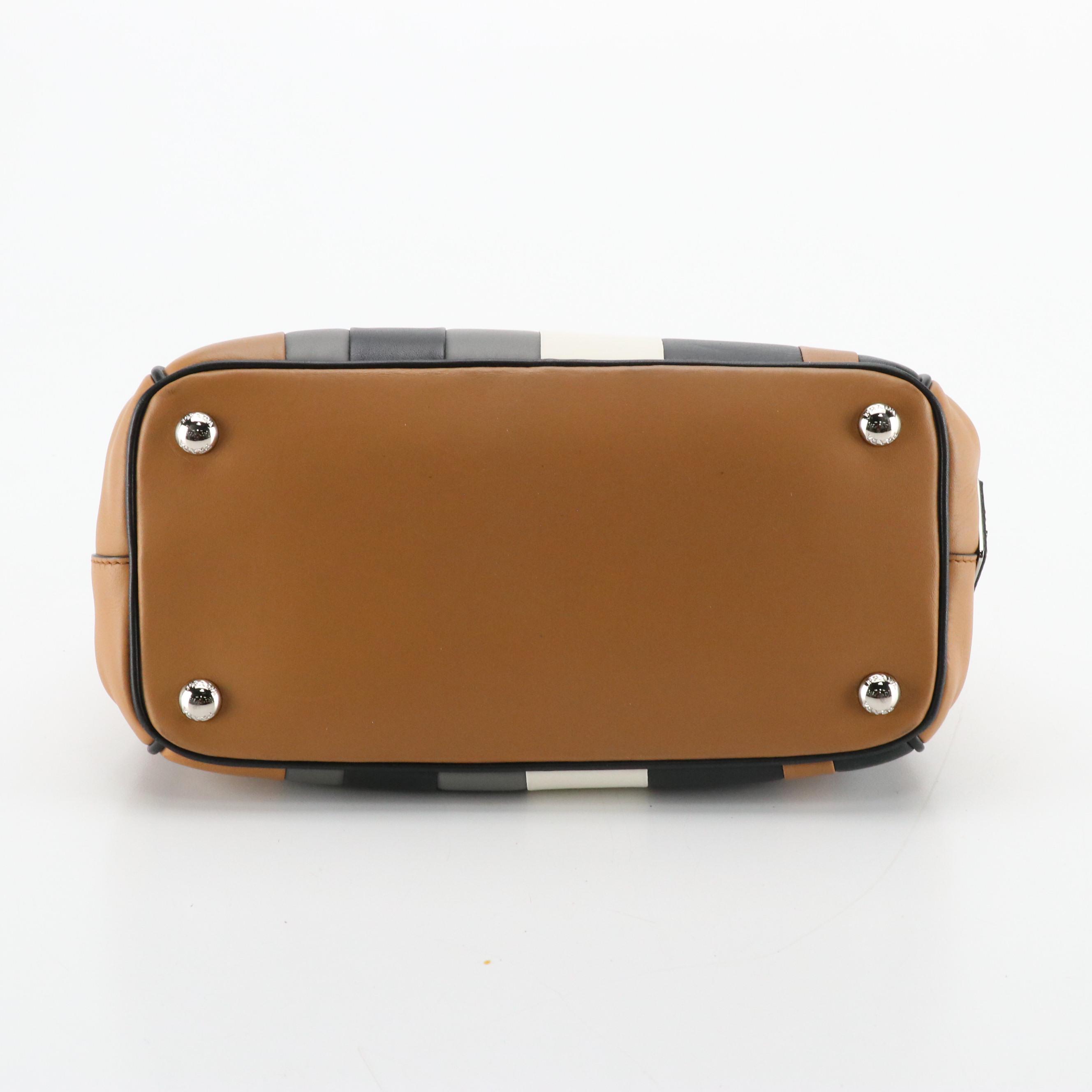 Prada Baiadera Frame Handbag in Tricolor Striped Calfskin Leather