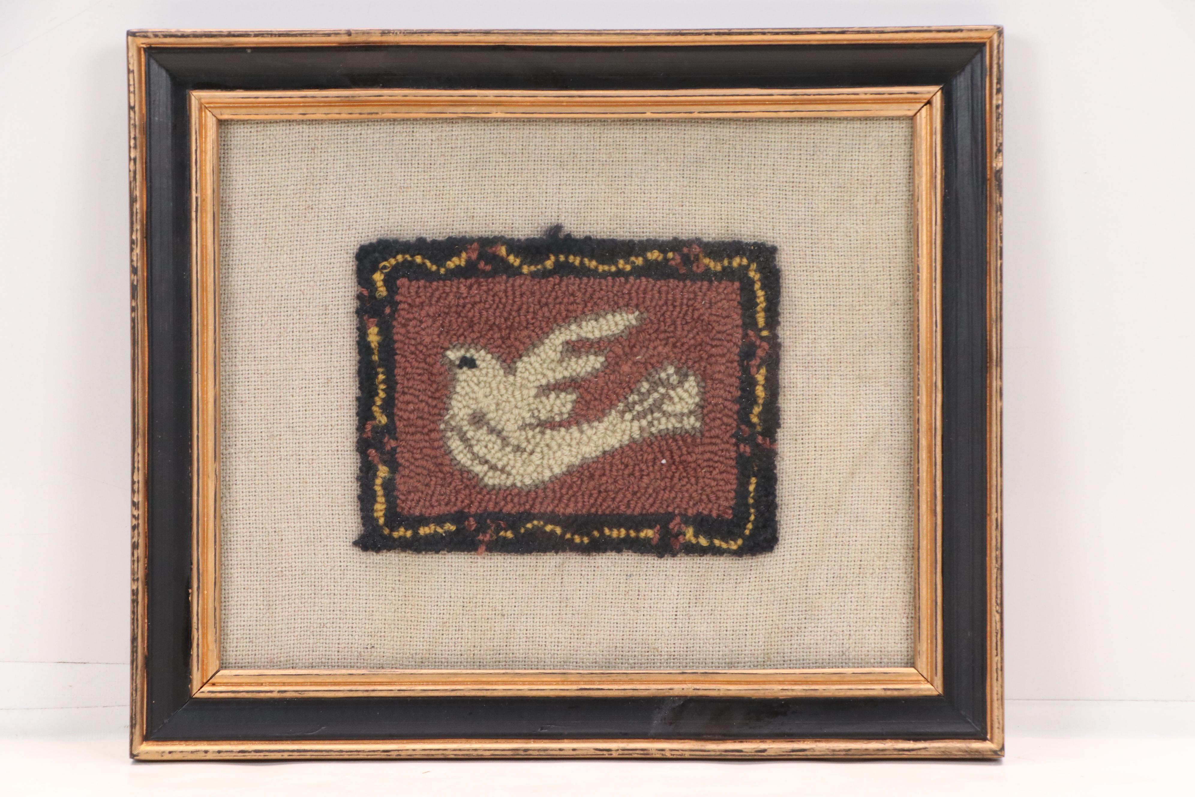 Tufting and Cross-Stitch American Textile Art, Late 19th to Early 20th Century