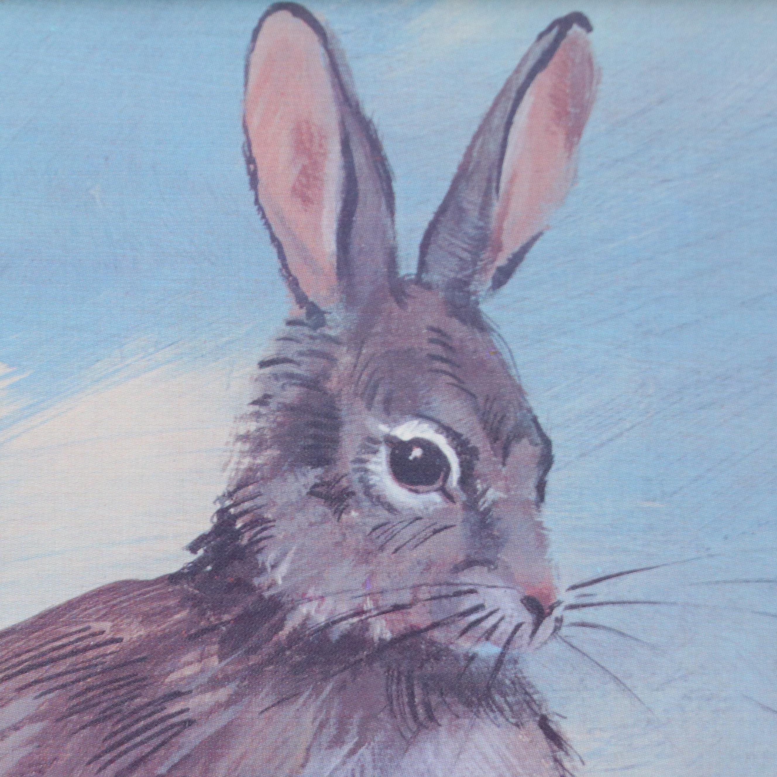 Marlene Coble Offset Lithograph of Wild Hare, 1989