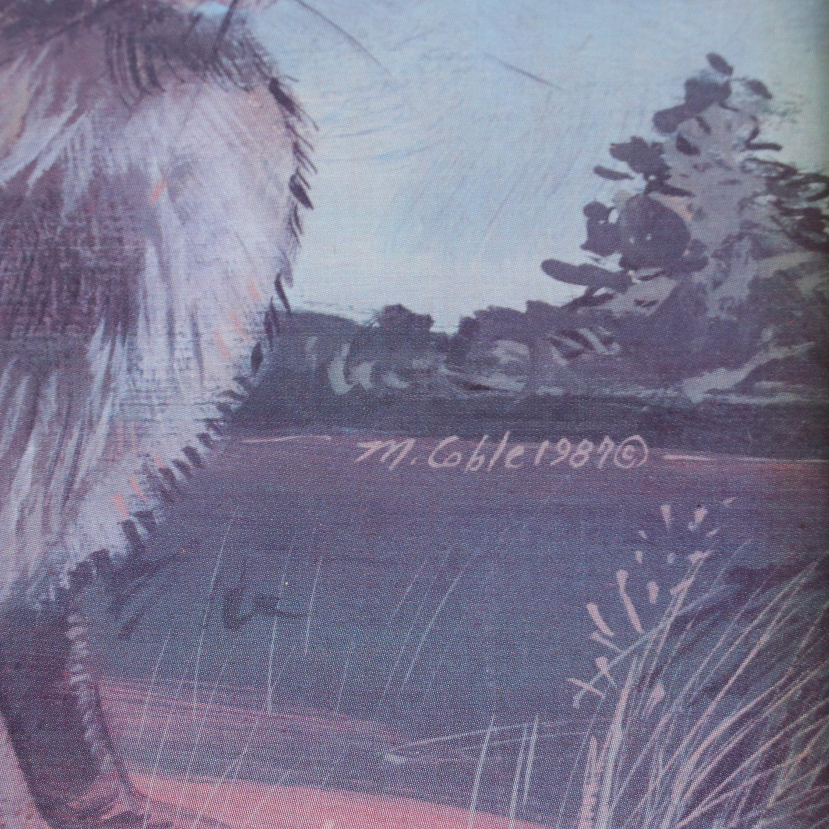 Marlene Coble Offset Lithograph of Wild Hare, 1989