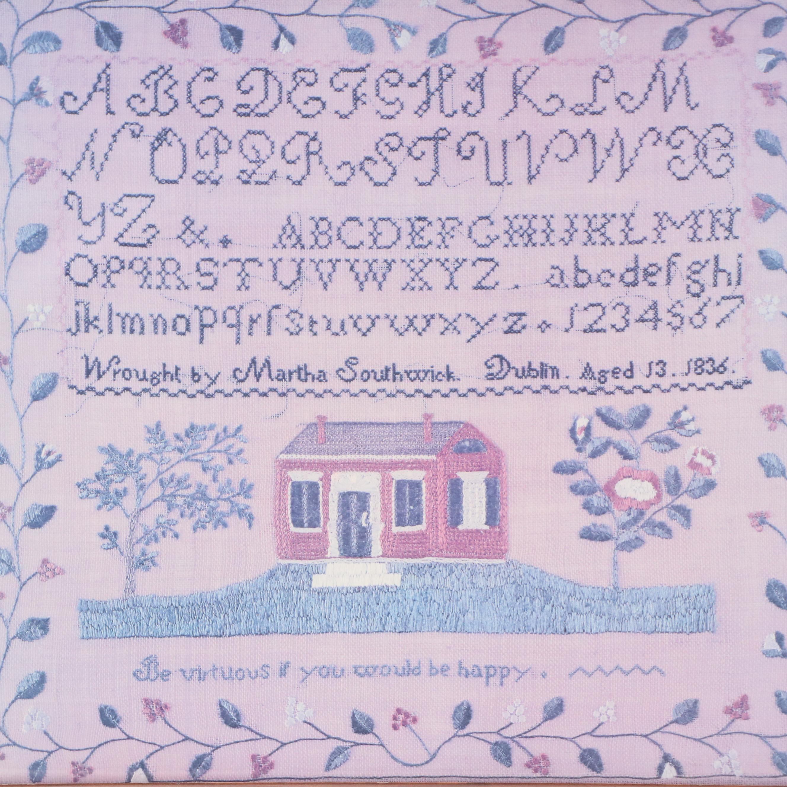 Traditional Embroidery Panels and Offset Lithographs, Mid to Late 20th Century