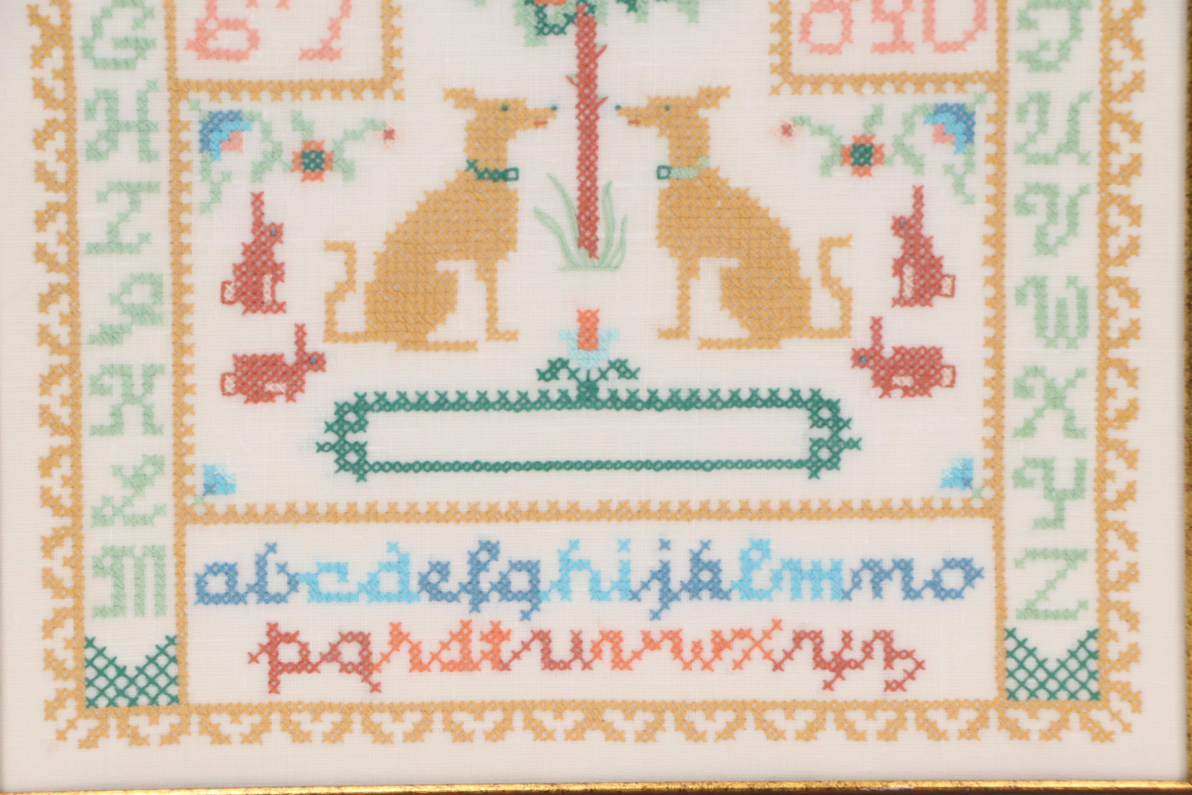 Traditional Embroidery Panels and Offset Lithographs, Mid to Late 20th Century