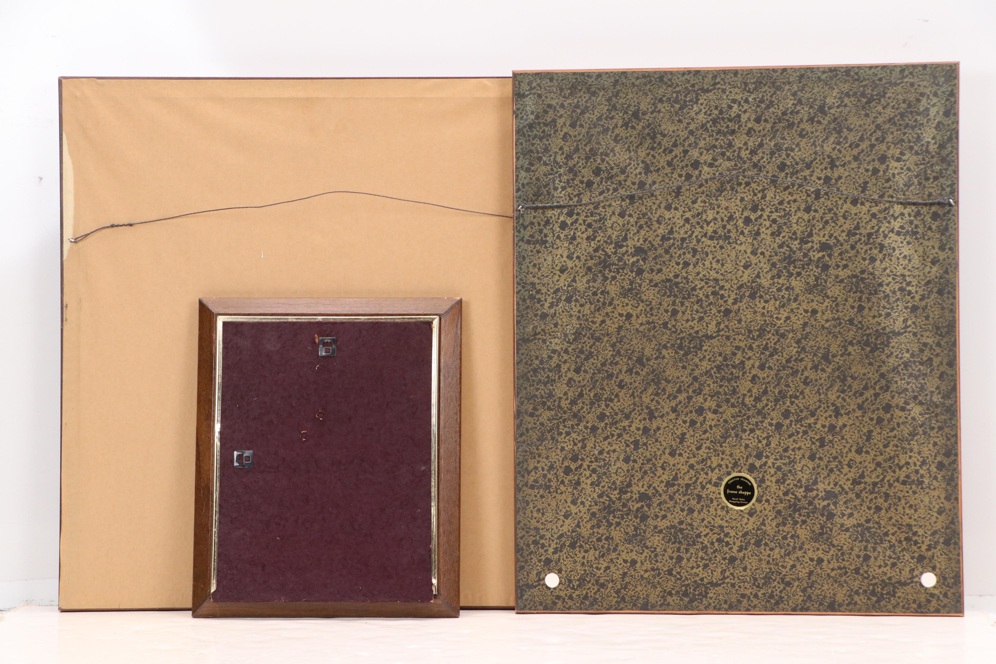 Traditional Embroidery Panels and Offset Lithographs, Mid to Late 20th Century