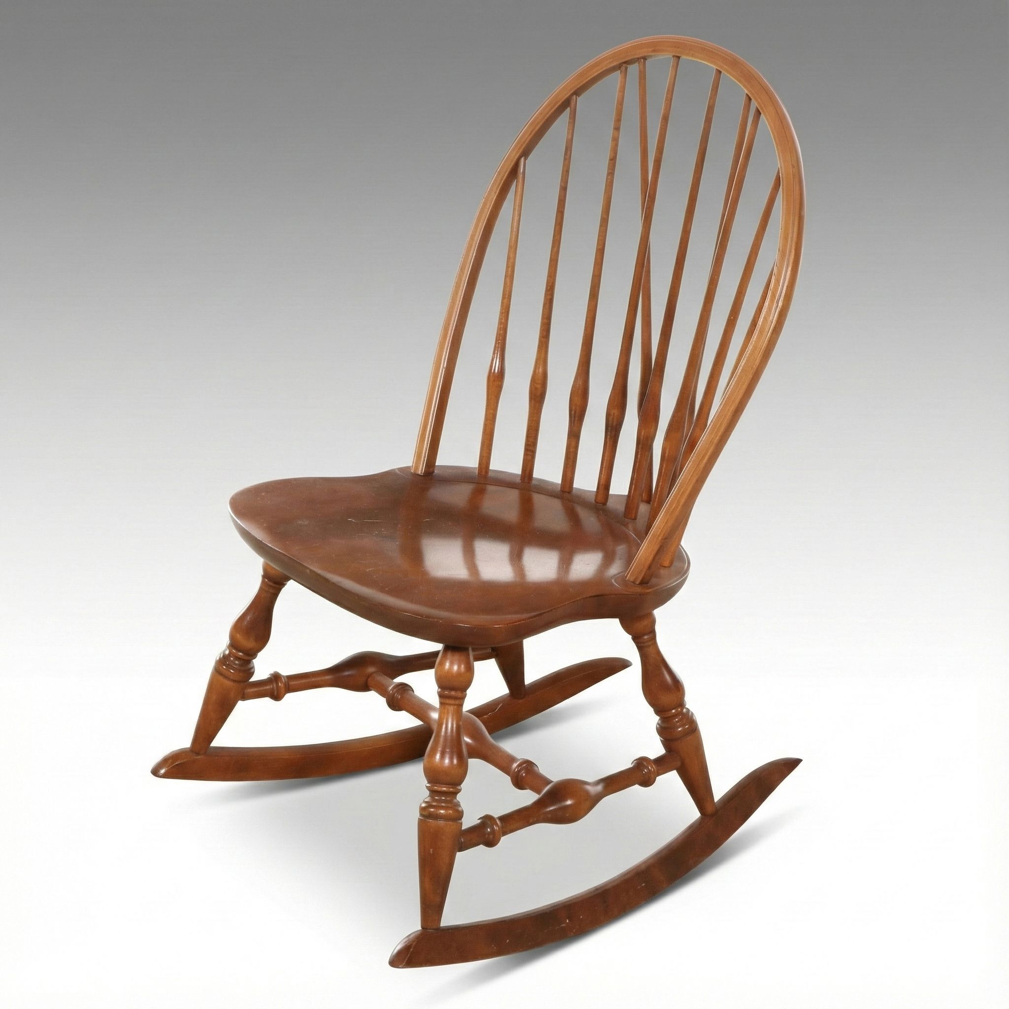 Nichols & Stone Co. American Colonial Style Brace-Back Windsor Rocking Chair