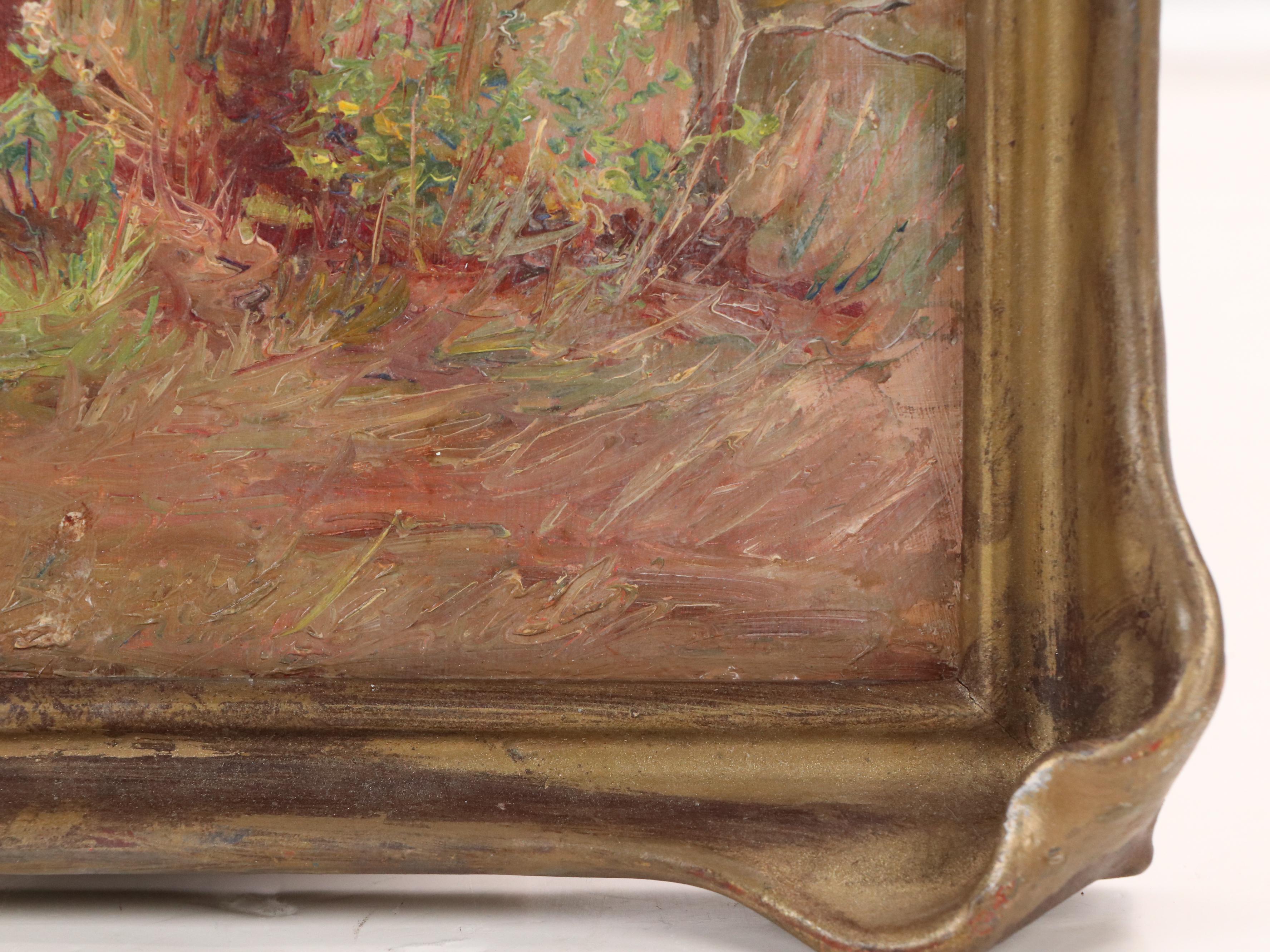 Attributed to Jeanne Reimbolte Landscape Oil Painting