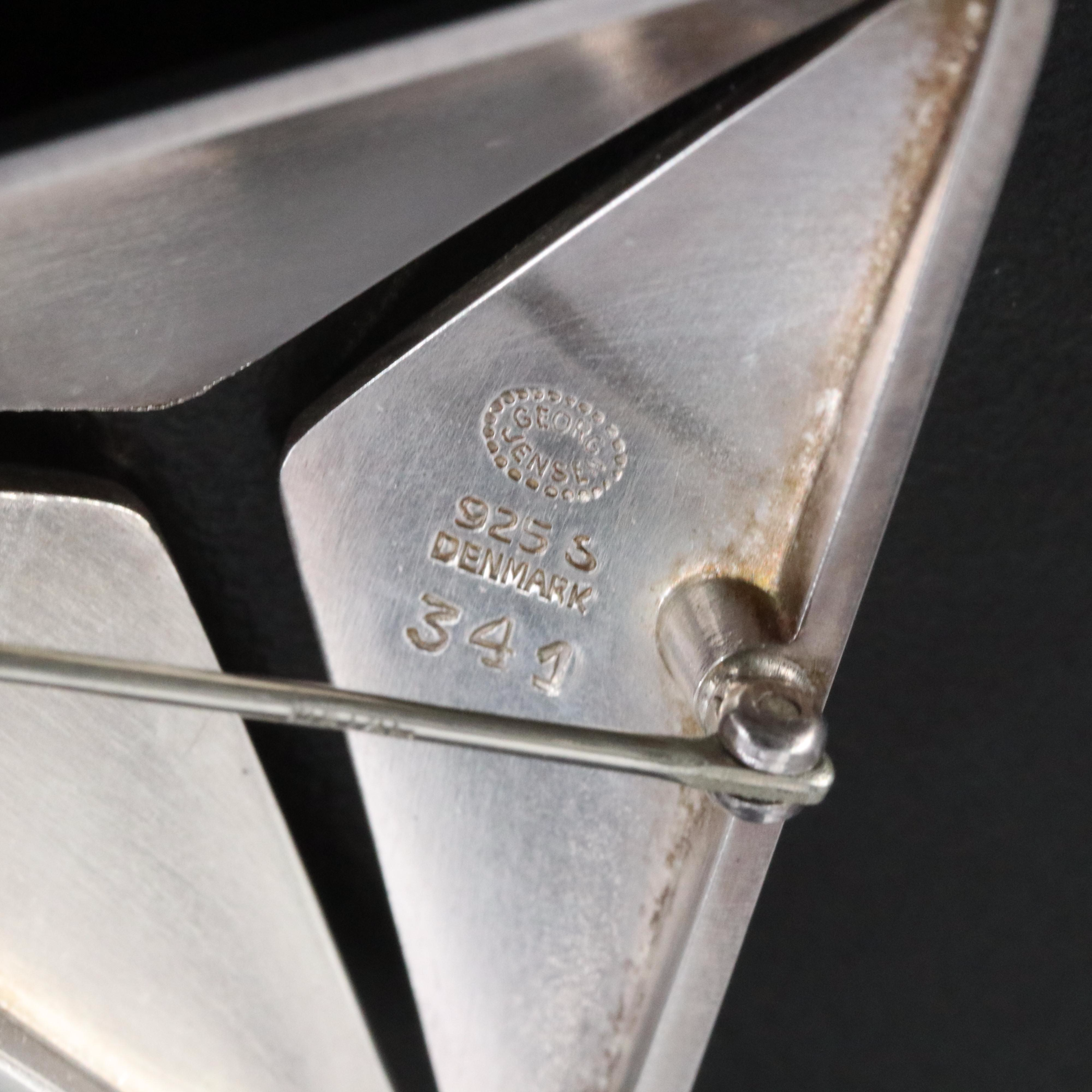 Flemming Eskidsen for Georg Jensen Sterling Triangle Brooch No. 341