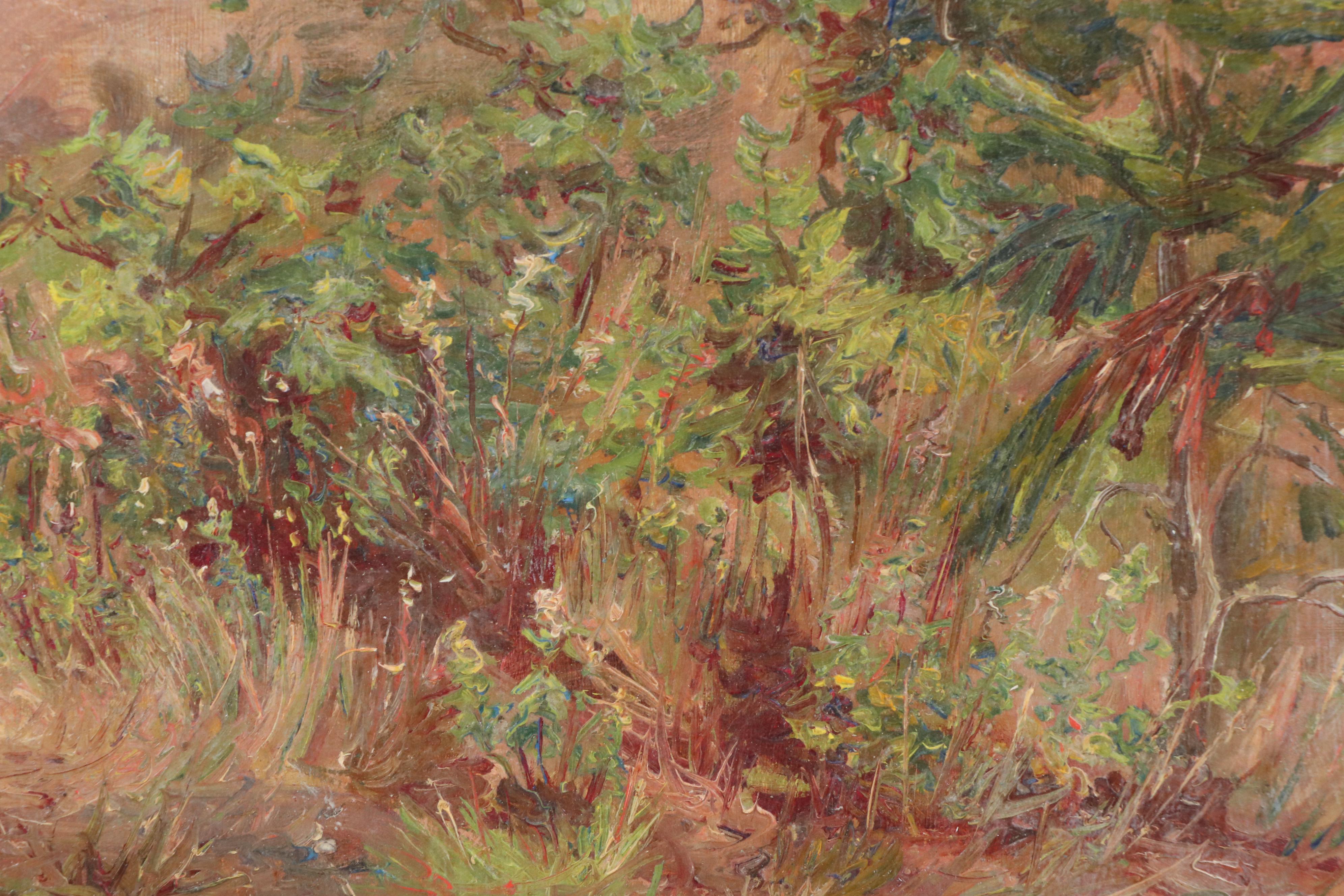 Attributed to Jeanne Reimbolte Landscape Oil Painting