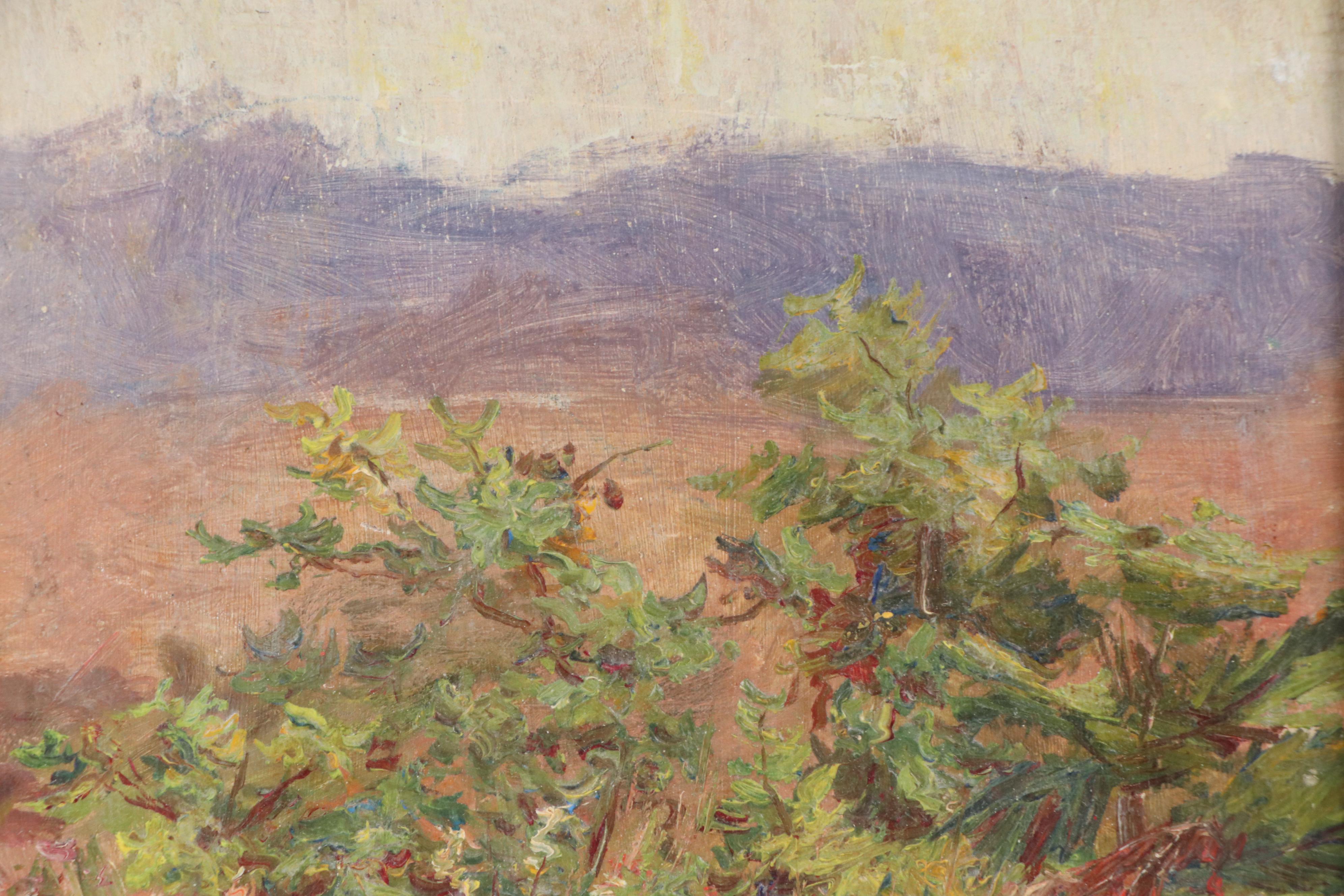 Attributed to Jeanne Reimbolte Landscape Oil Painting