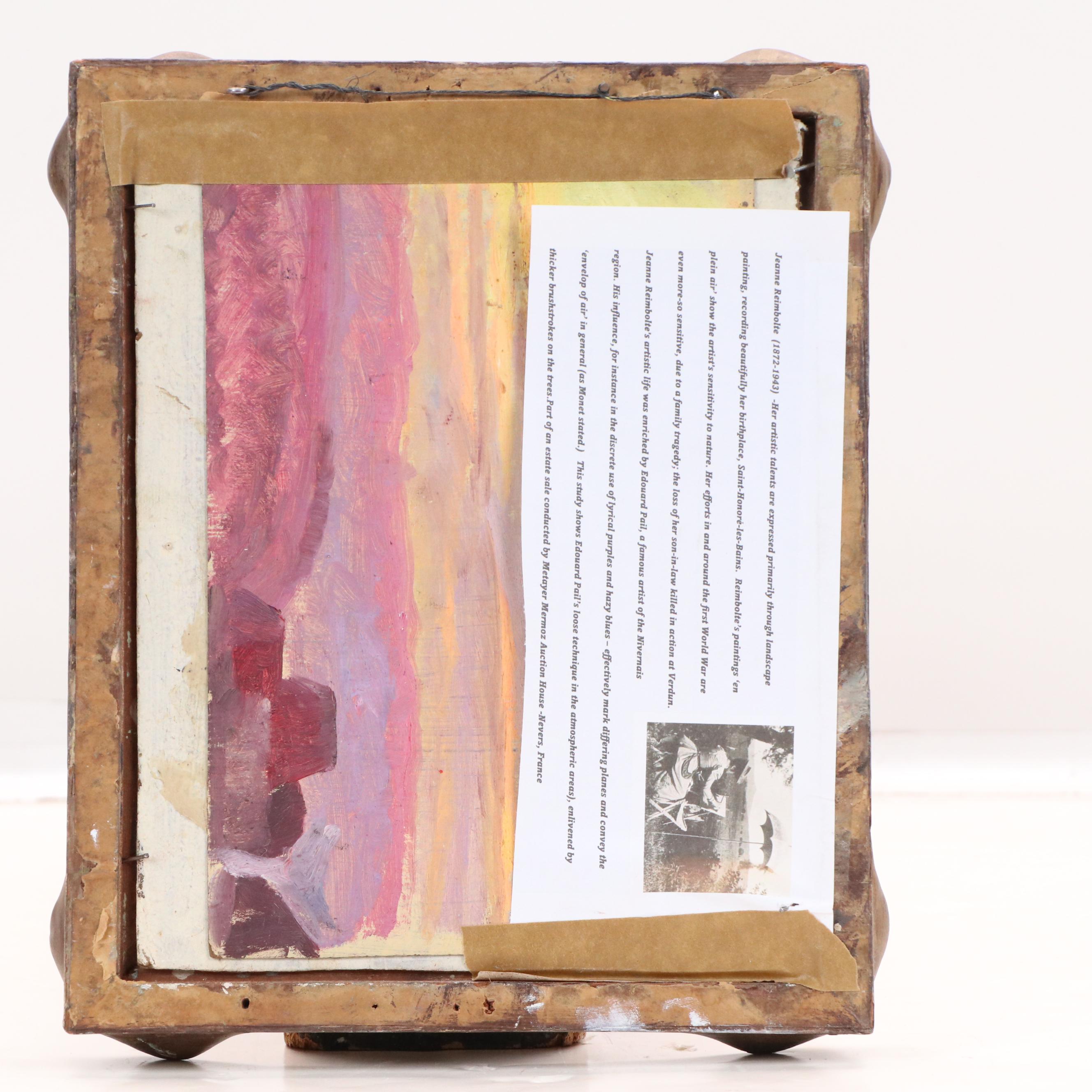 Attributed to Jeanne Reimbolte Landscape Oil Painting