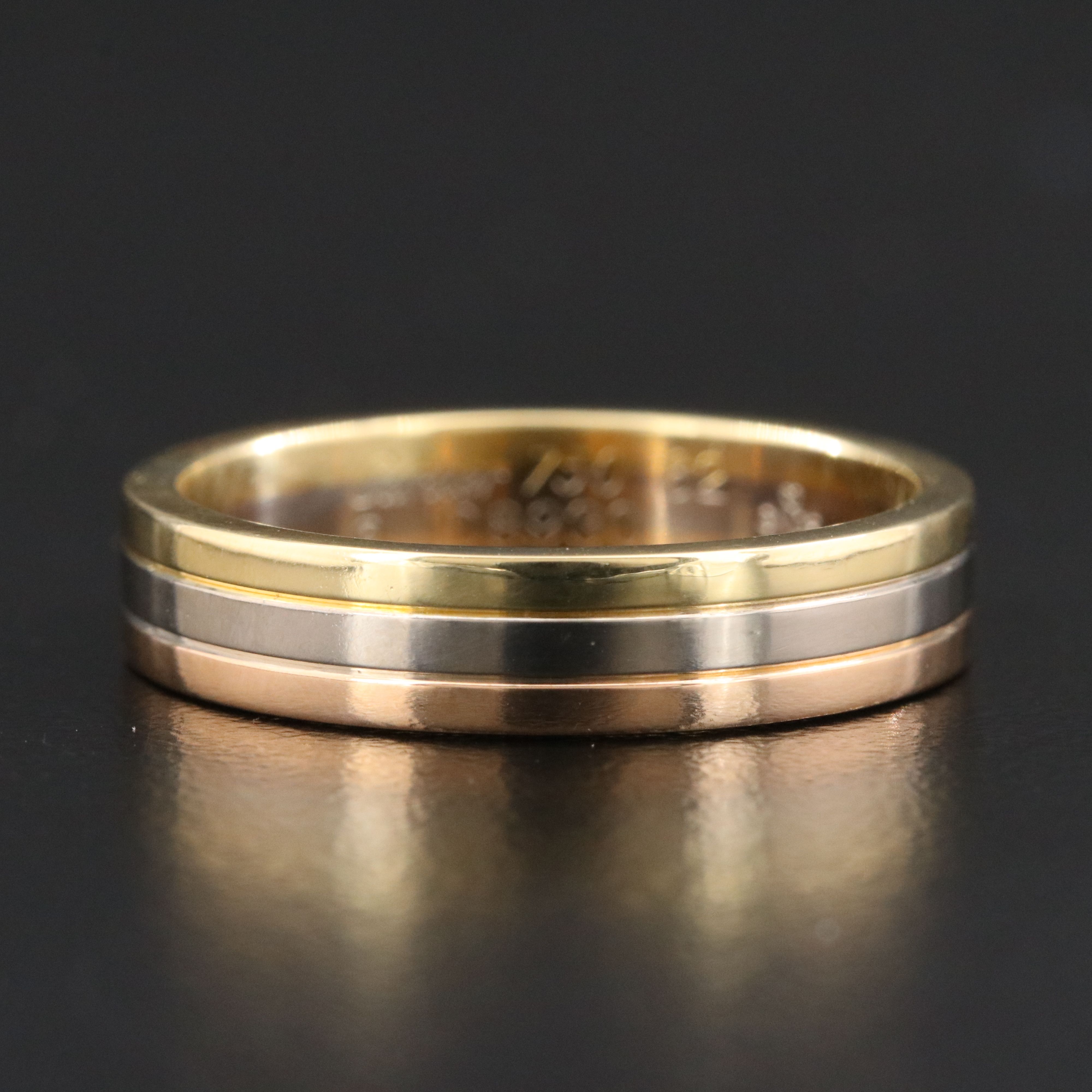 Cartier Vendôme Louis Cartier 18K Tri-Color Band