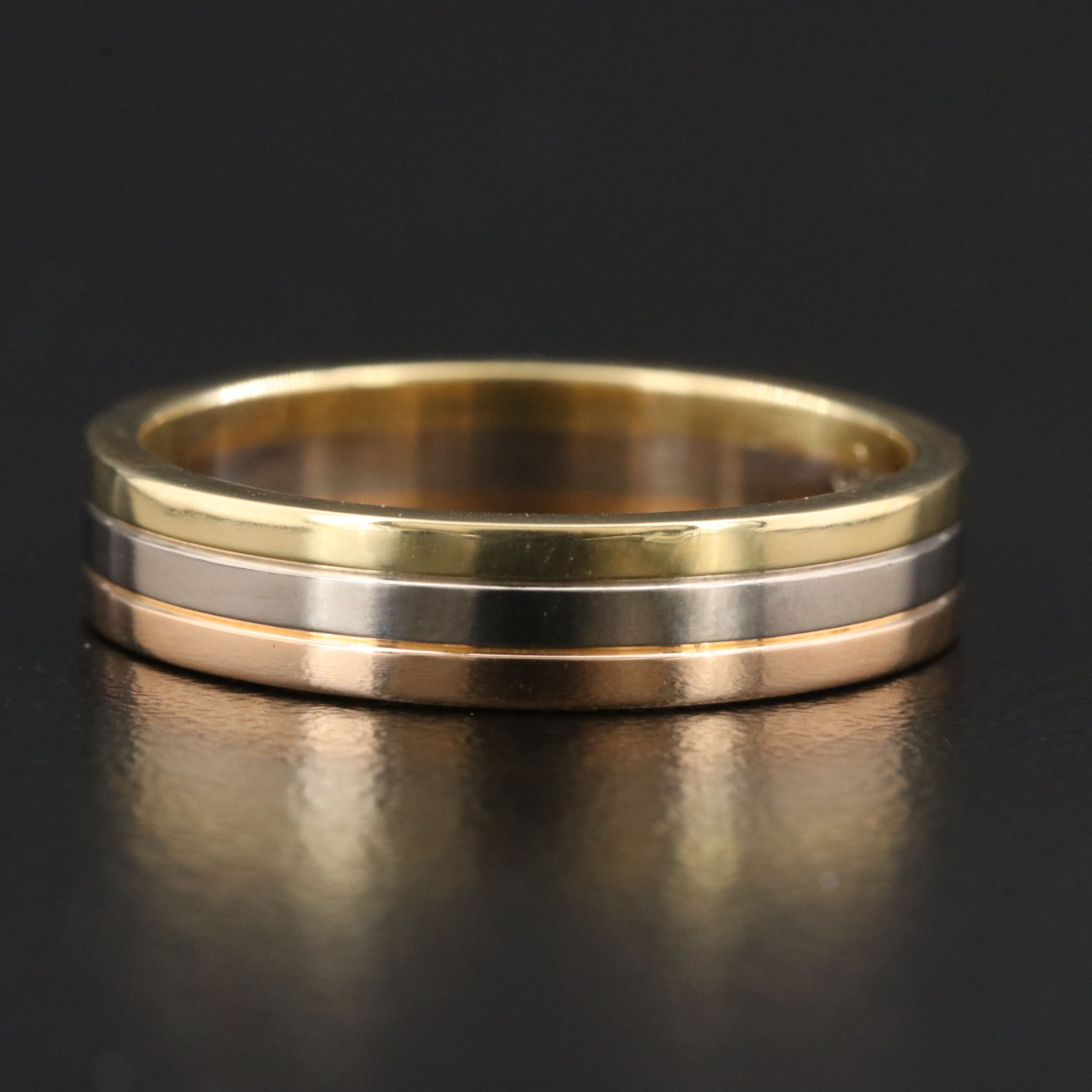 Cartier Vendôme Louis Cartier 18K Tri-Color Band