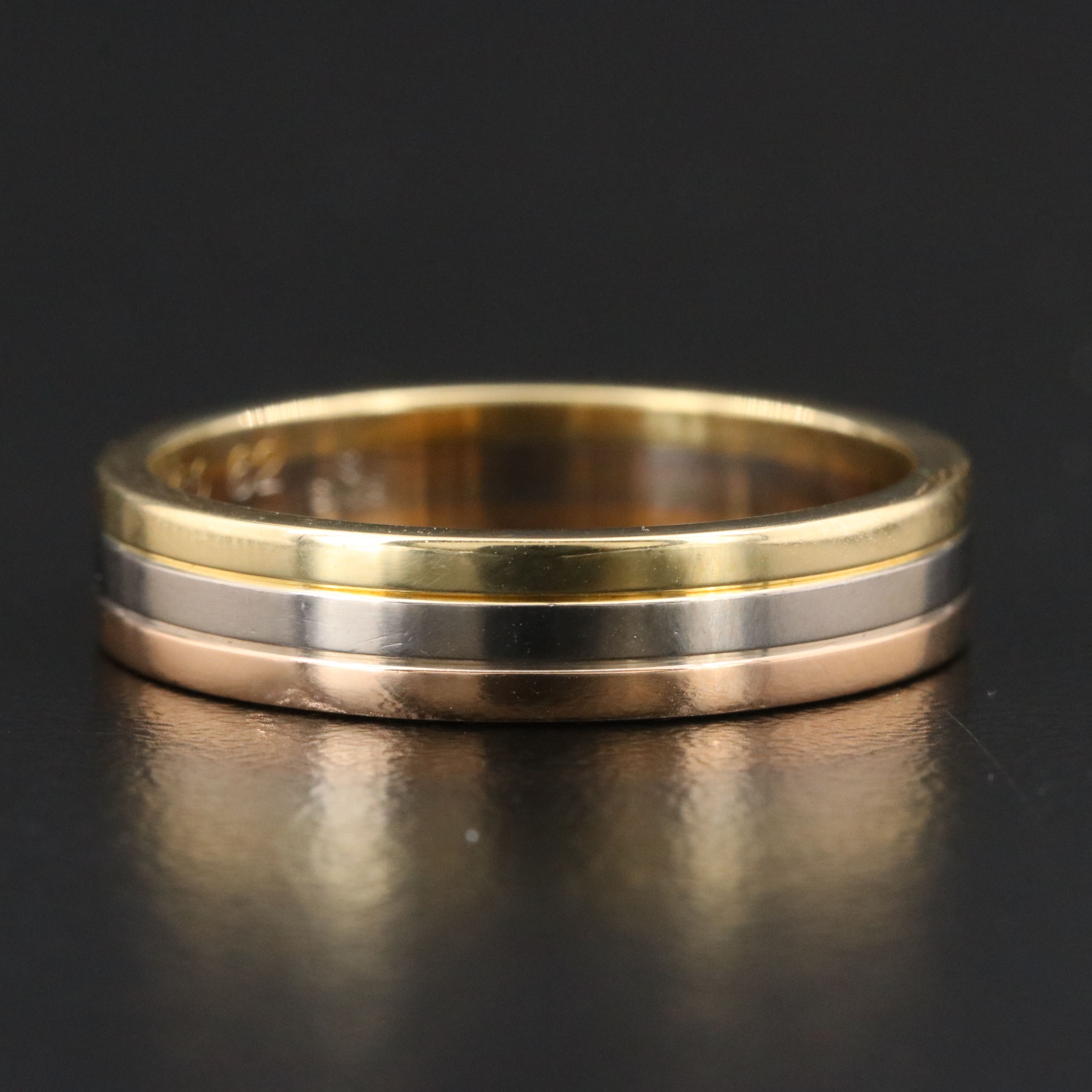 Cartier Vendôme Louis Cartier 18K Tri-Color Band