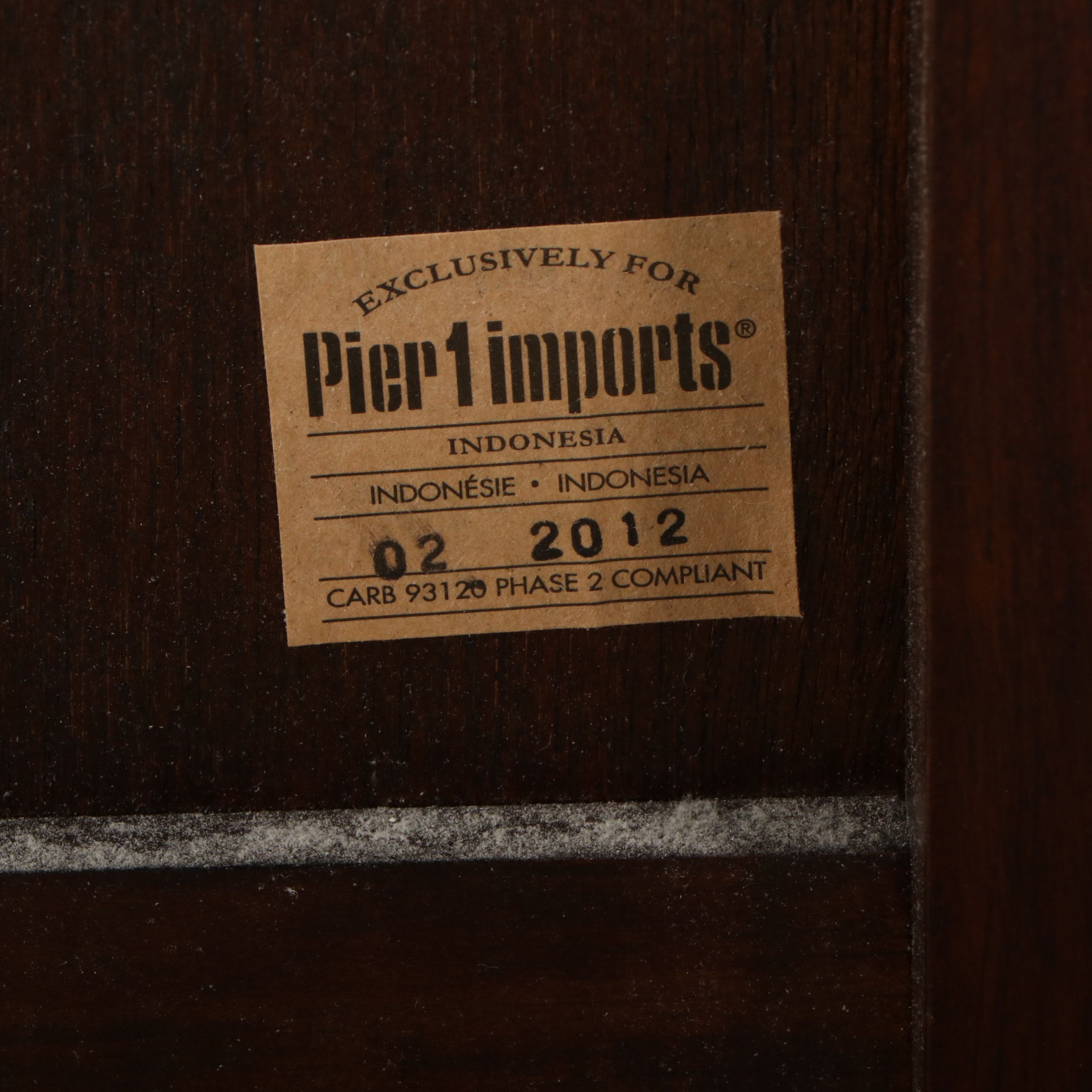 Pair of Pier 1 Anglo-Chinese Style Mahogany Nightstands