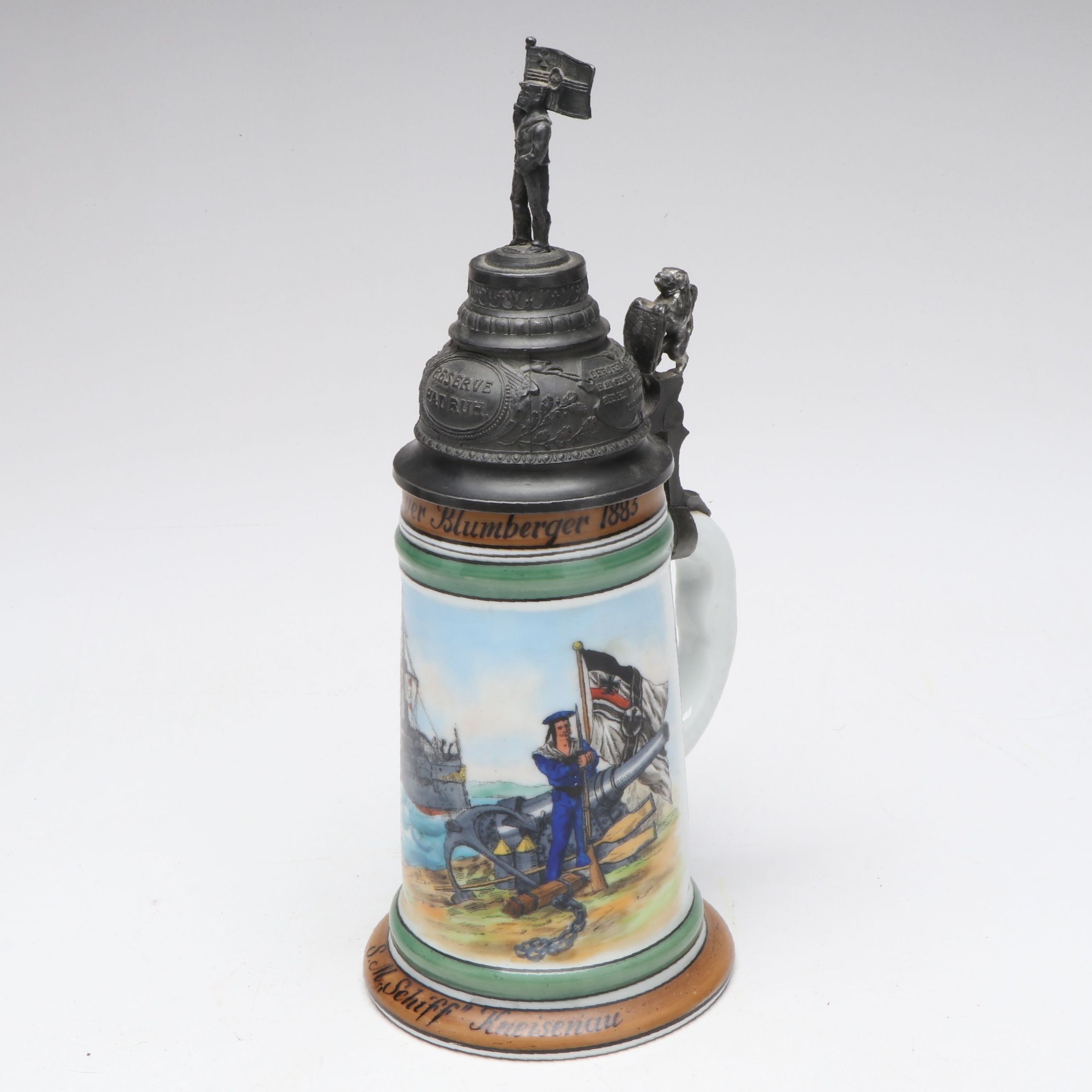 Prussian Regimental Naval Commemorative Stein, Late 19th Century