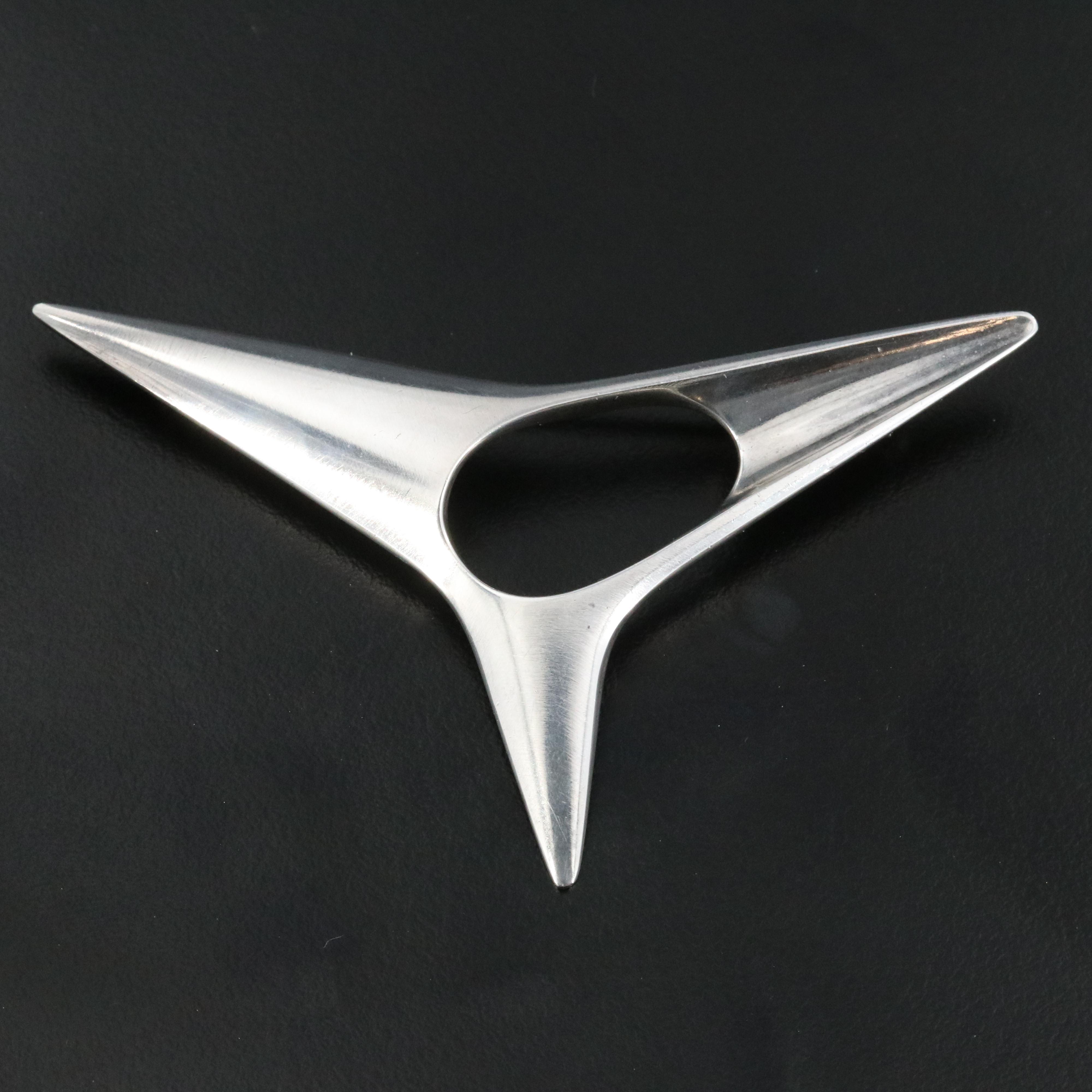 Henning Koppel for Georg Jensen Sterling Abstract Brooch No. 342