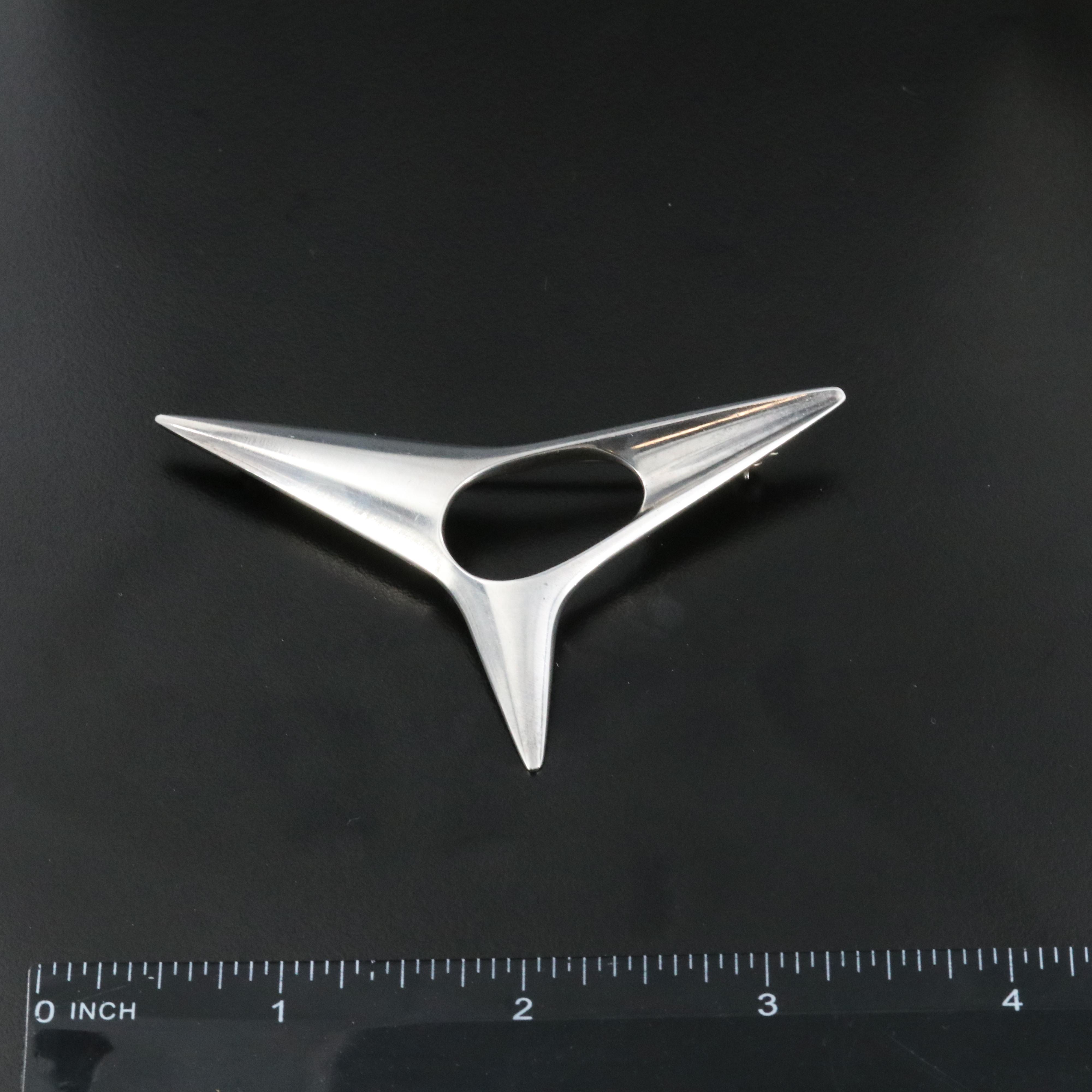 Henning Koppel for Georg Jensen Sterling Abstract Brooch No. 342