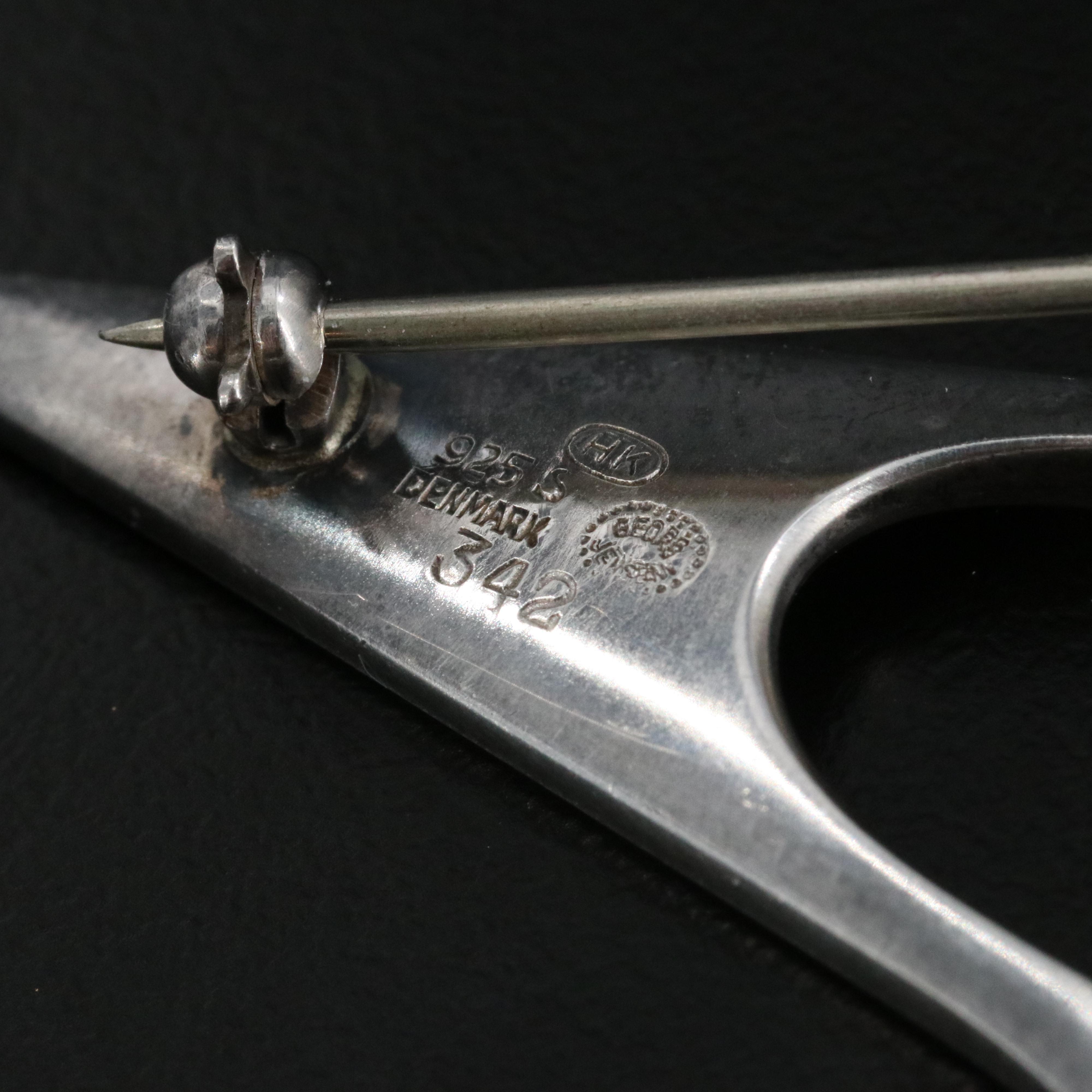 Henning Koppel for Georg Jensen Sterling Abstract Brooch No. 342