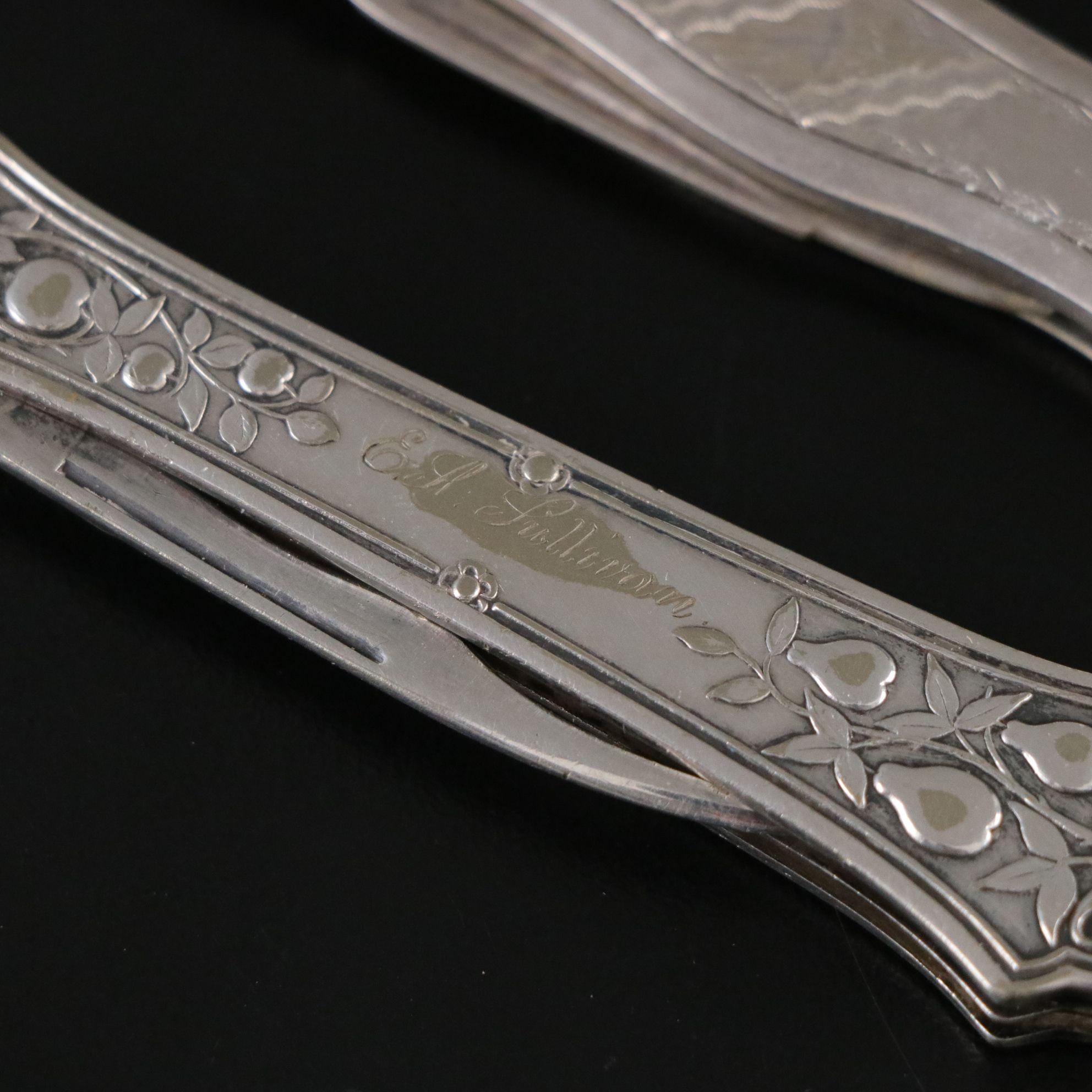 Four Victorian Silver and Silver Plate Folding Knives
