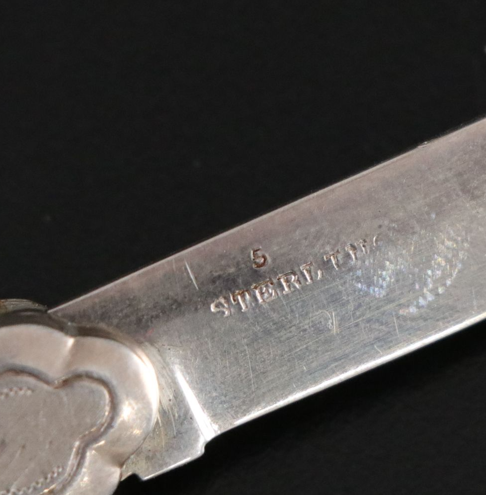 Four Victorian Silver and Silver Plate Folding Knives