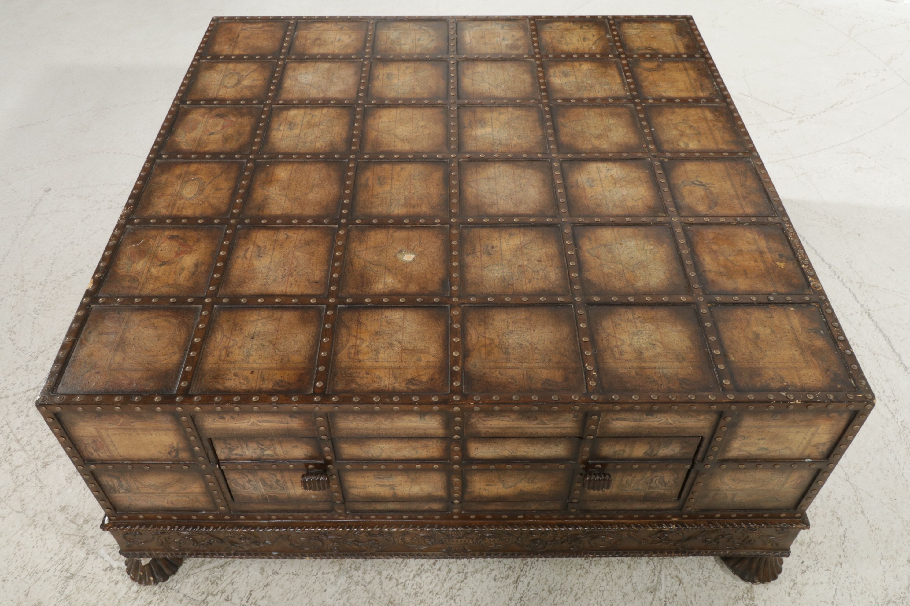 Pulaski Furniture "Espaigne" Cocktail Table with Antique Map Decoration