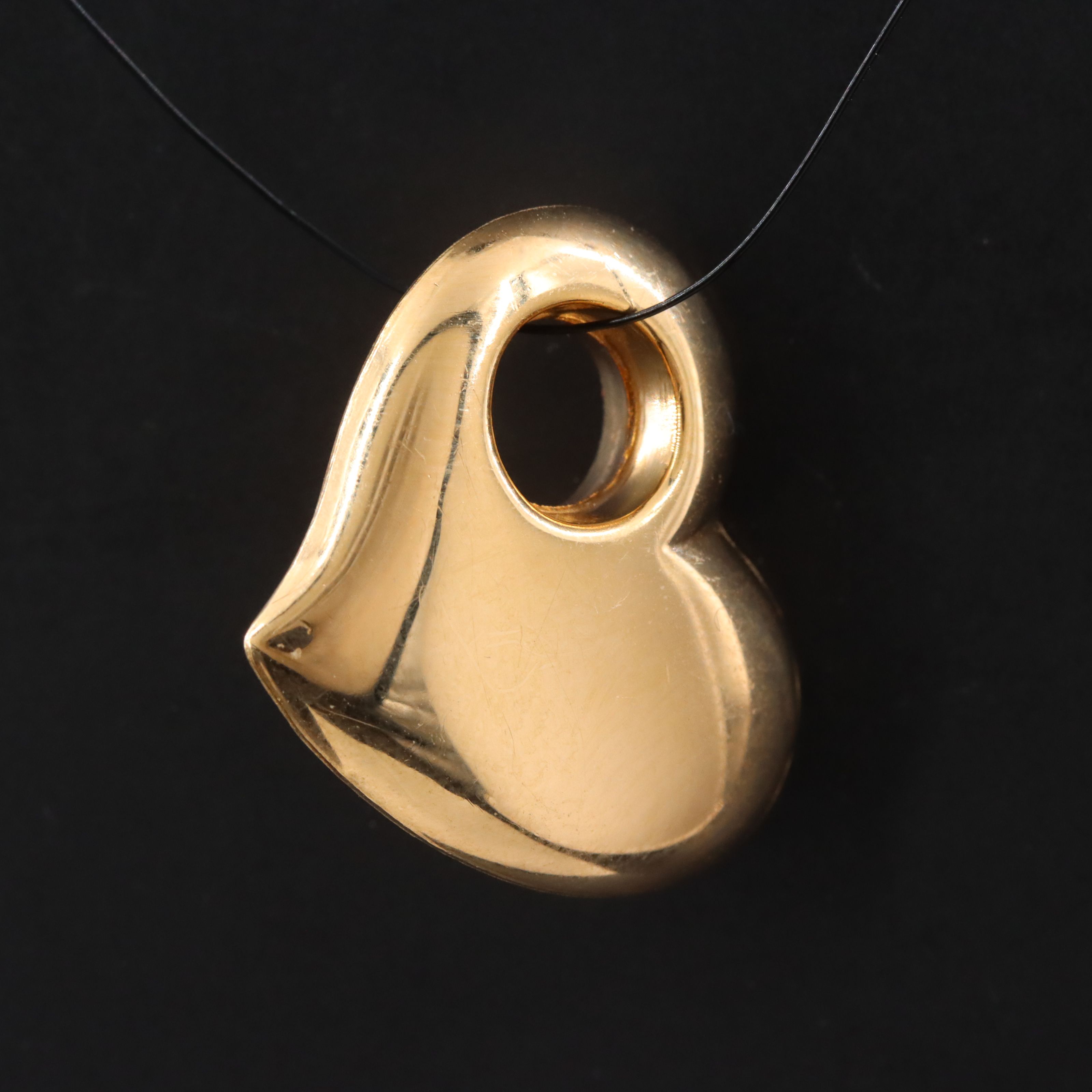 Electroformed Puff Heart Pendant